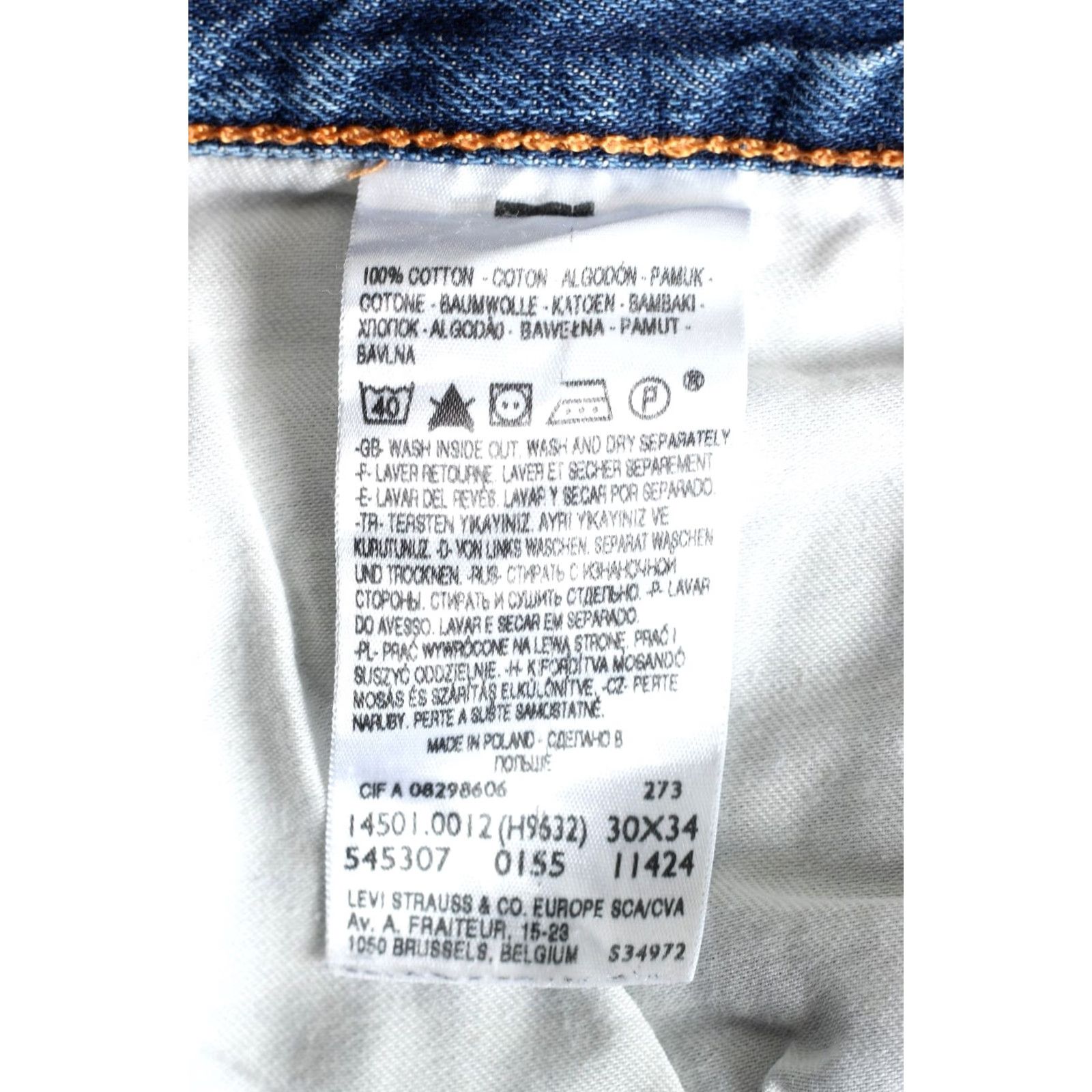 Levi's VINTAGE Levi’s 501 Jeans Men 30/34 Regular Straight Blue Denim 5-Pocket DZ7299 Mens Size US 30 / EU 46 - 5 Thumbnail