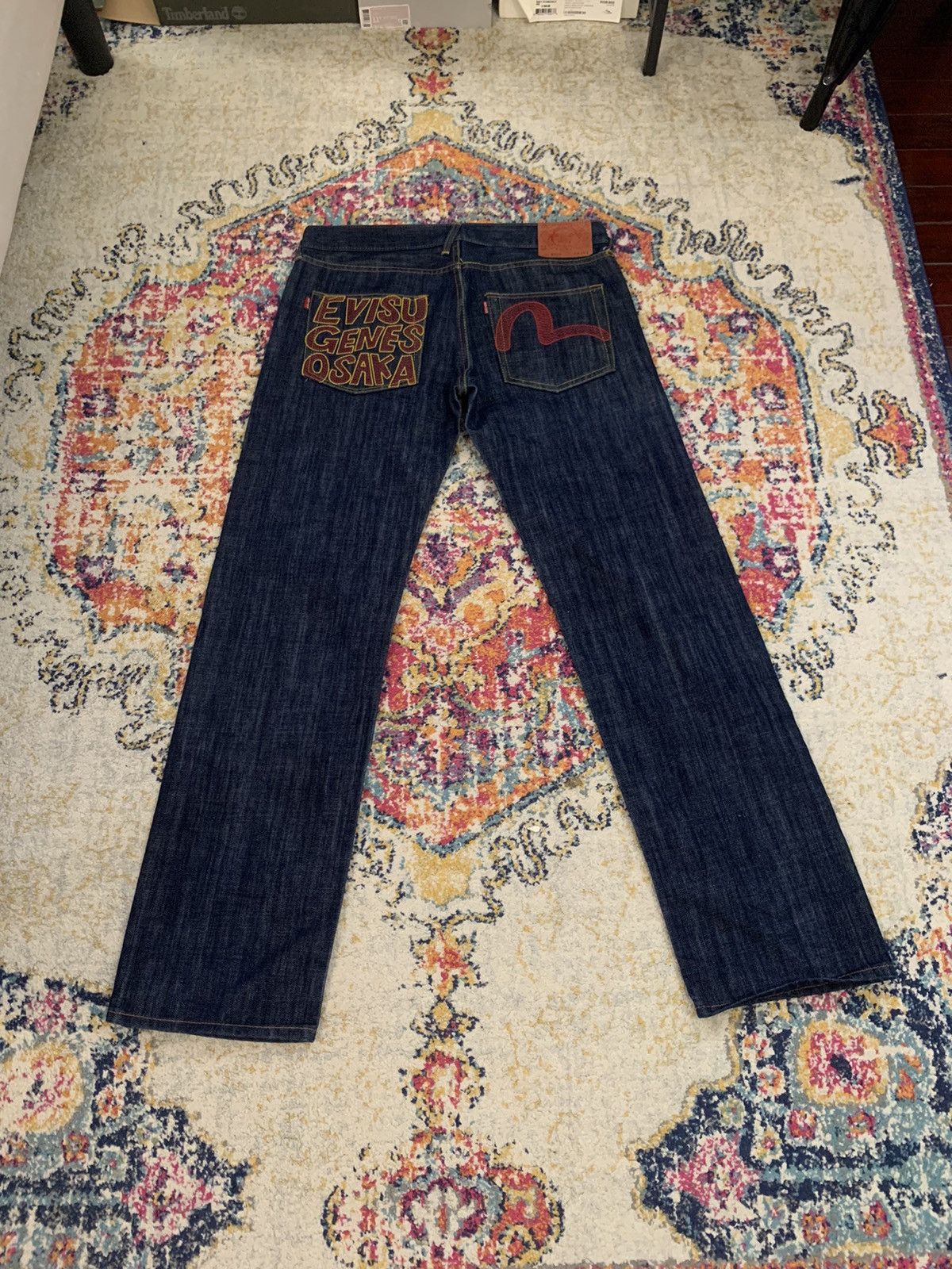 Image of Vintage Evisu Jeans in Blue, Men's (Size 34)