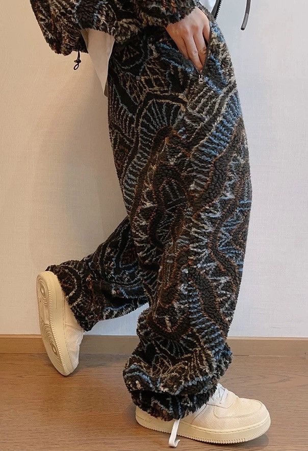 Japanese Brand × Vintage Avant garde retro hippie baggy fleece joggers pants Size US 30 / EU 46 - 3 Thumbnail