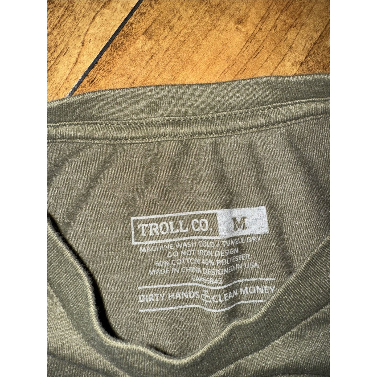 Carhartt Troll Co Clothing T-Shirt Green Medium 18x27 Blue Collar Size US M / EU 48-50 / 2 - 4 Thumbnail