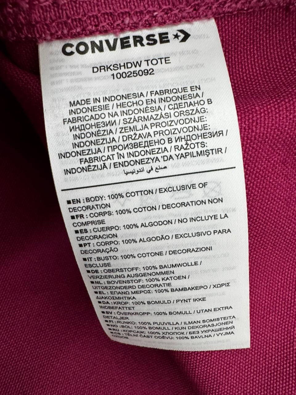 Converse × Rick Owens Drkshdw RICK OWENS TOTE Size ONE SIZE - 3 Thumbnail