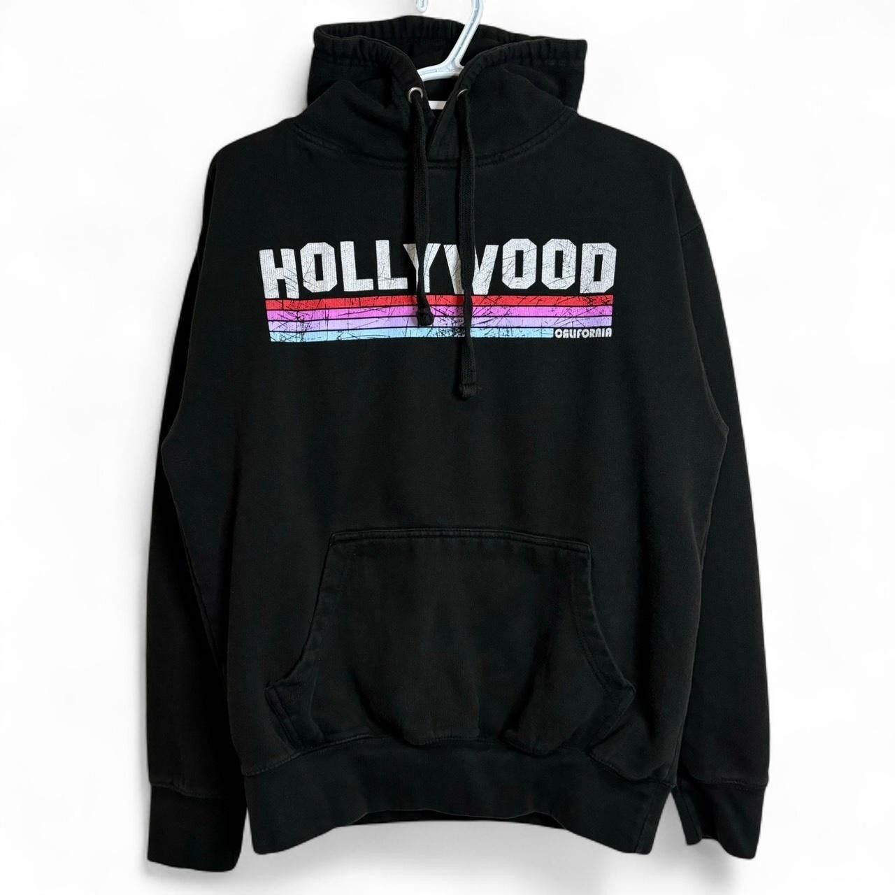 Vintage Vintage 00s Hollywood Black Graphic Hoodie Size US M / EU 48-50 / 2 - 1 Thumbnail