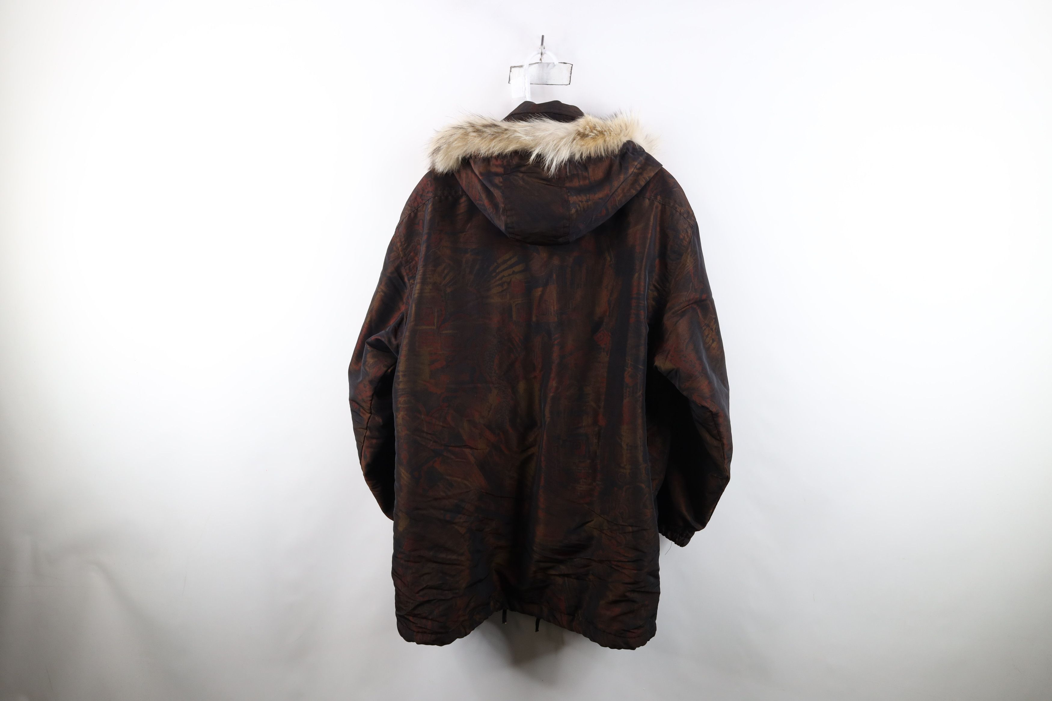 Vintage Vintage 90s Streetwear Trim Abstract Hooded Puffer Jacket Size XL / US 12-14 / IT 48-50 - 14 Thumbnail