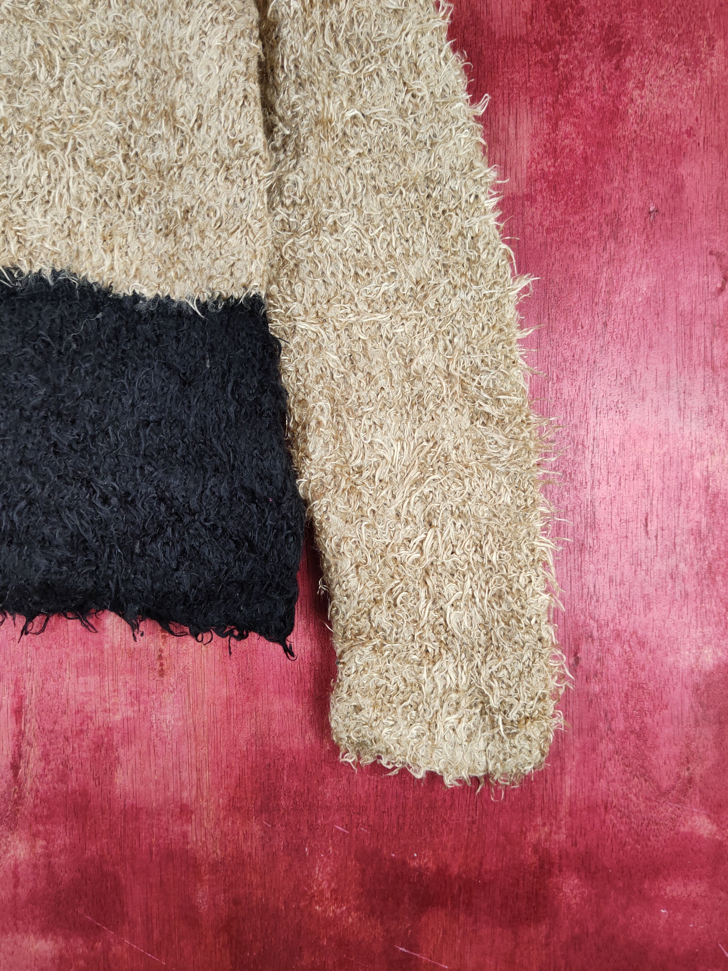 Japanese Brand × Vintage Free's Mart Brown Shag Shaggy Fur Mohair Knitwear #S1913 Size S / US 4 / IT 40 - 6 Thumbnail