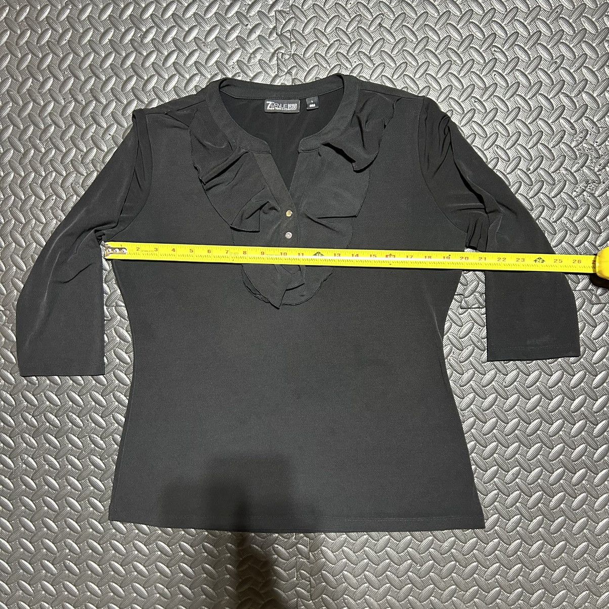 Other 7th Avenue Design Studio Top Ruffle Front Blouse Size Large Size L / US 10 / IT 46 - 4 Thumbnail
