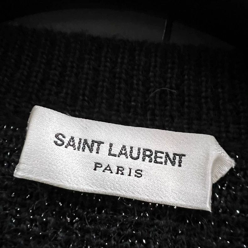 Saint Laurent Paris Saint Laurent ParisIntarsia sweater with silver thread swe Size US XS / EU 42 / 0 - 3 Thumbnail