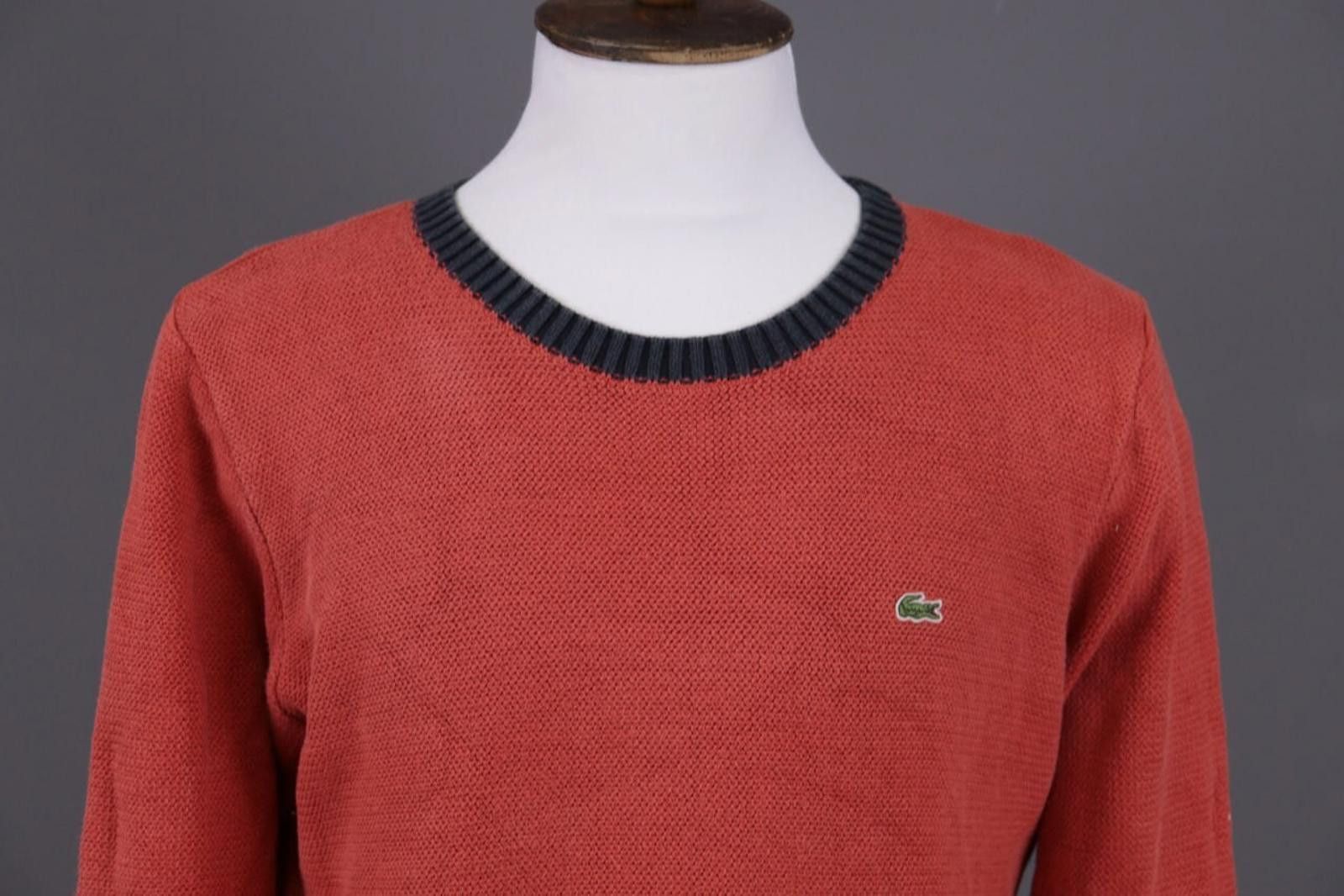 Lacoste Lacoste Red Crew Neck Knit Sweater Size 5 / L Size US L / EU 52-54 / 3 - 4 Thumbnail