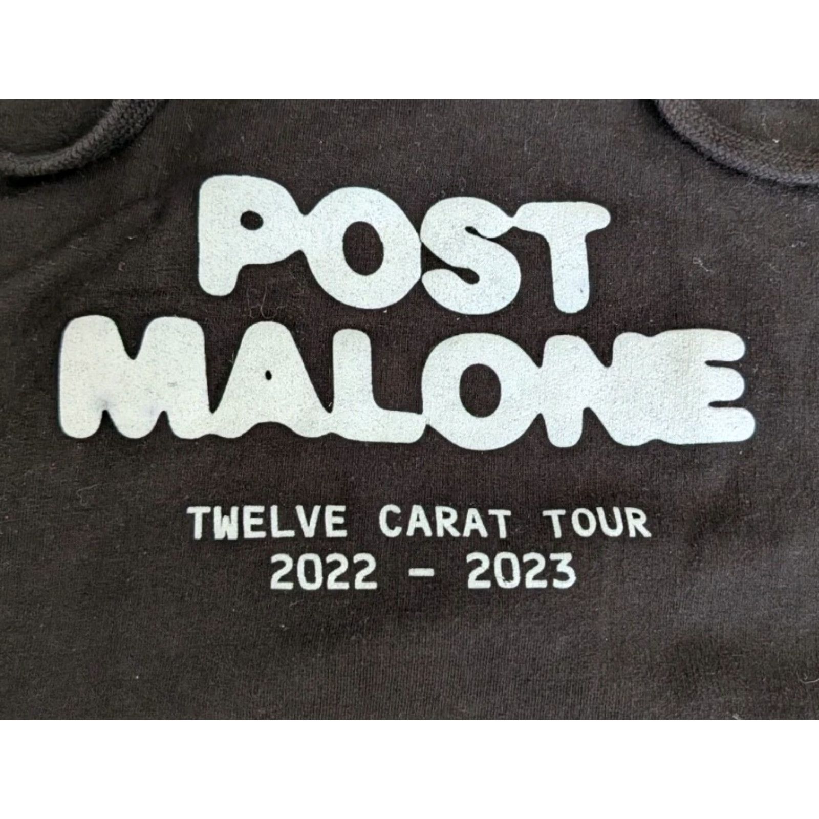 Vintage Official Post Malone Hoodie Tour 2022-23 Twelve Carat Black Men's Small Unisex Adults Hoodie Size US S / EU 44-46 / 1 - 2 Thumbnail