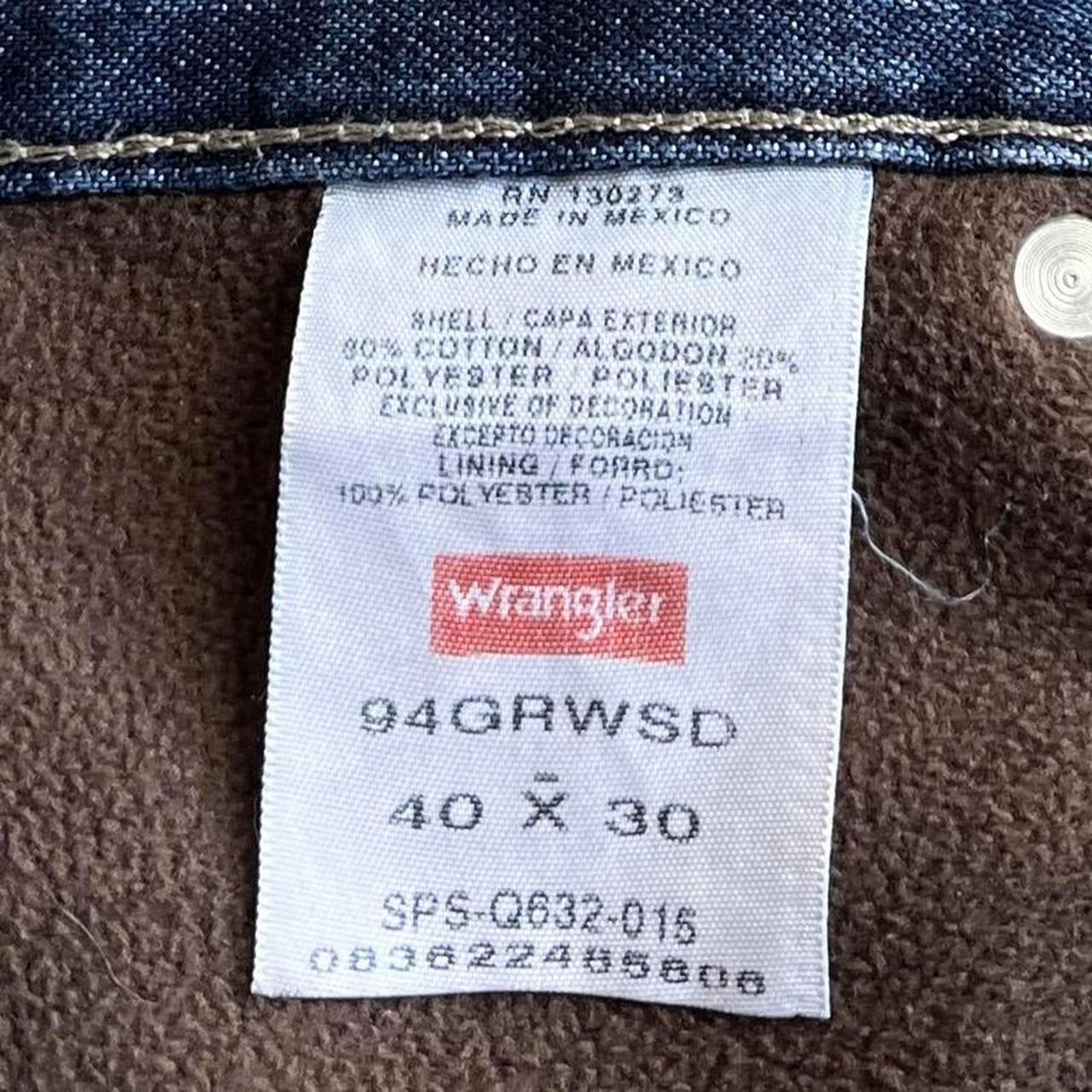Carhartt × Vintage × Wrangler Vintage Y2K Wrangler Fleece Lined Baggy Carpenter Jeans Size US 42 / EU 58 - 5 Thumbnail