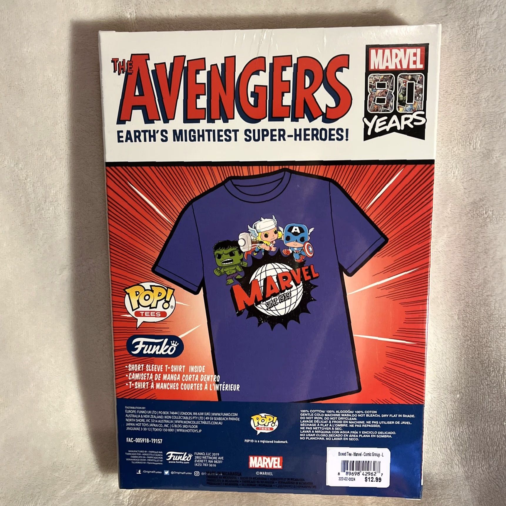 Vintage VINTAGE Marvel Captain America T-Shirt Men Large Blue Avengers Funko POP! Size US L / EU 52-54 / 3 - 2 Thumbnail