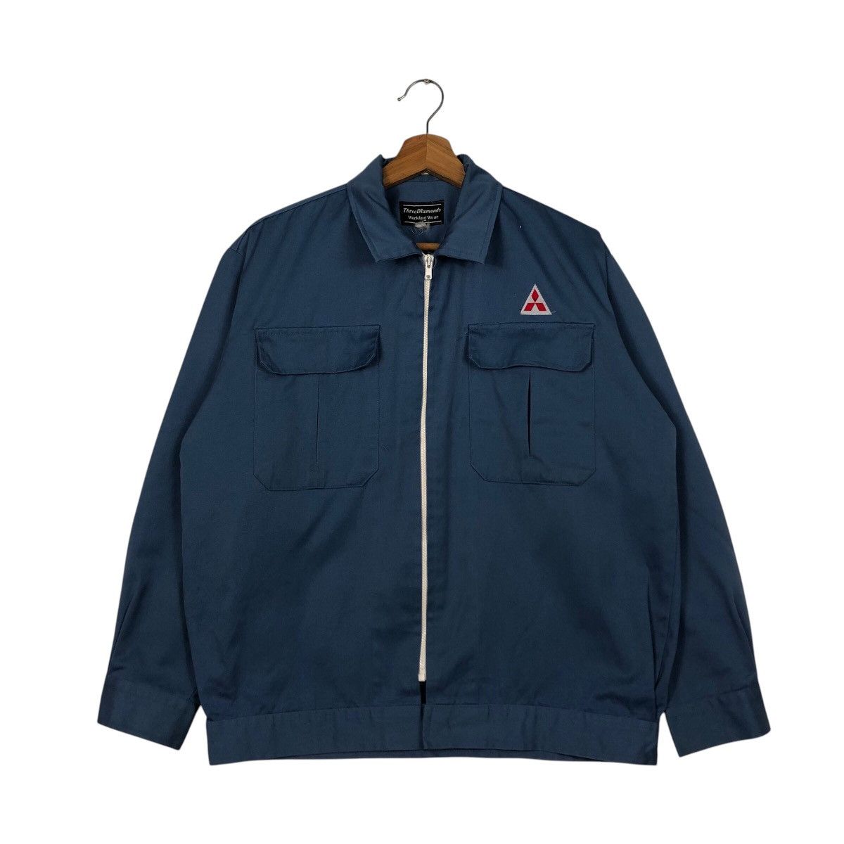 Japanese Brand × Vintage 📌Vintage Chore Worker Racing Jacket Mitsubishi Jdm Big Logo Size US M / EU 48-50 / 2 - 2 Thumbnail