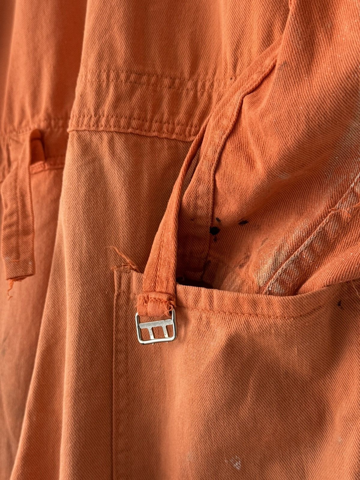 Le Laboureur 1960s British Work ‘Harpoon’ Sanfor Faded Painted Coveralls Size US 34 / EU 50 - 10 Thumbnail