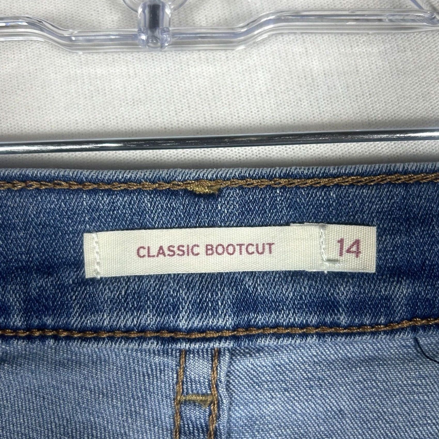 Levi's Levi's Jeans Bootcut Size 14 High Rise Stretch Denim Embroidered 32 x 32 Women's Regular Blue Size 36" / US 14 / IT 50 - 6 Thumbnail