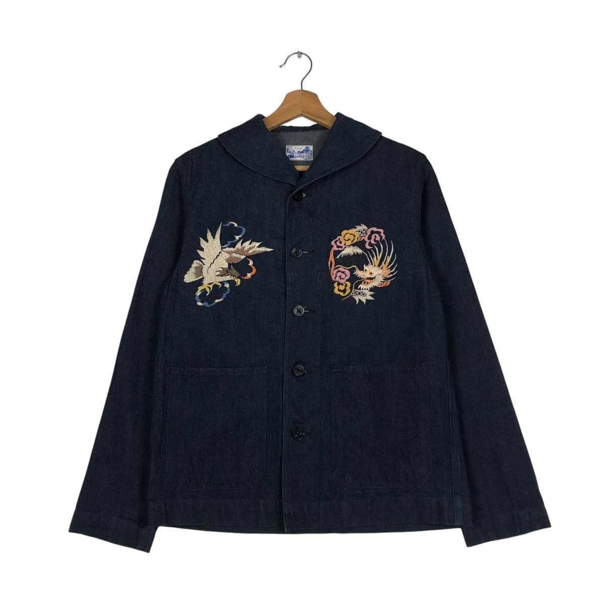 Indigo 🔥VINTAGE TOKYO STYLE BEAMS JAPAN SOUVENIR SUKAJAN DESIGN Size US S / EU 44-46 / 1 - 3 Thumbnail