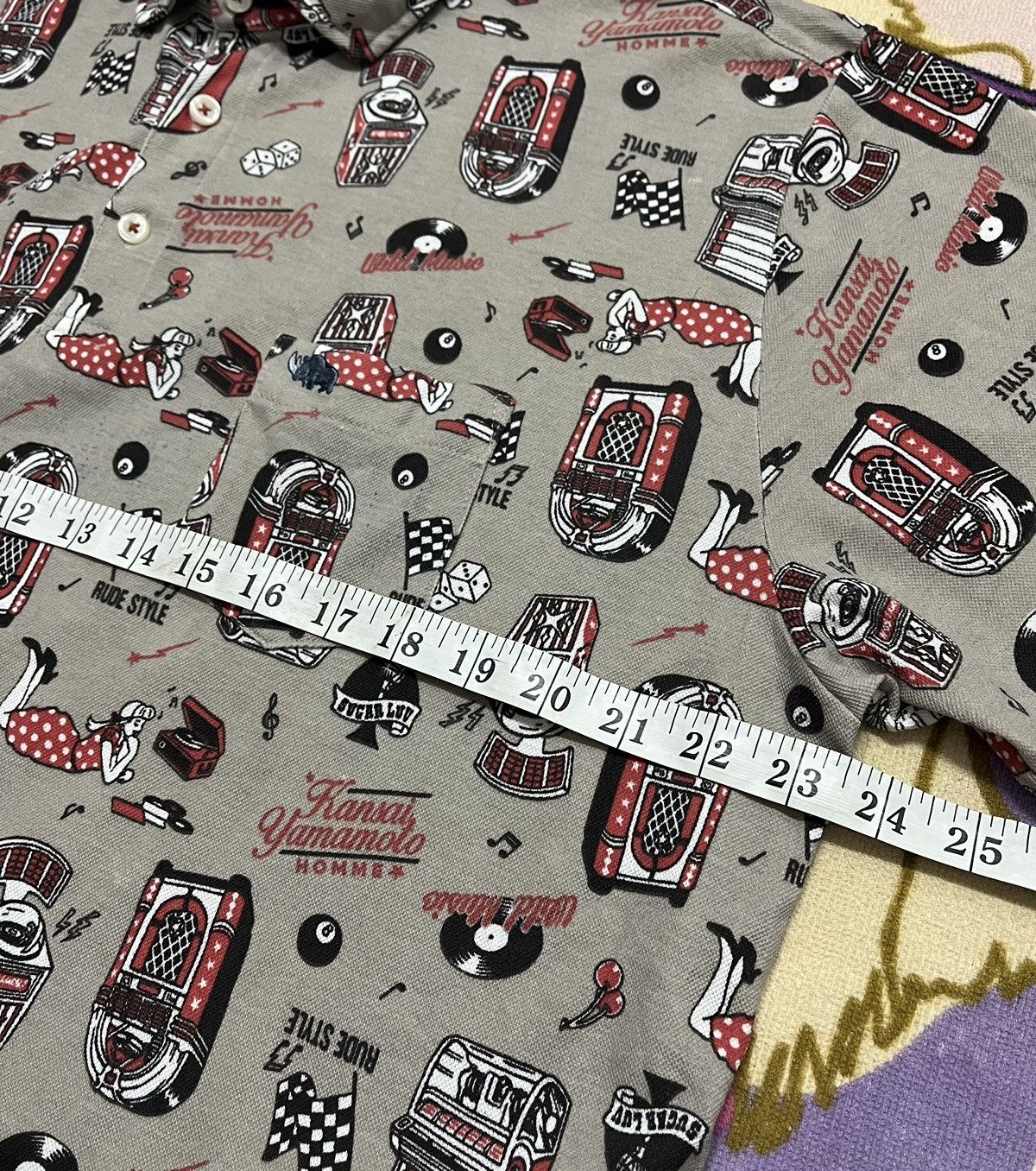 Kansai Yamamoto KANSAI YAMAMOTO HOMME Rare Design Fullprint Polo Shirt Size US XL / EU 56 / 4 - 13 Thumbnail