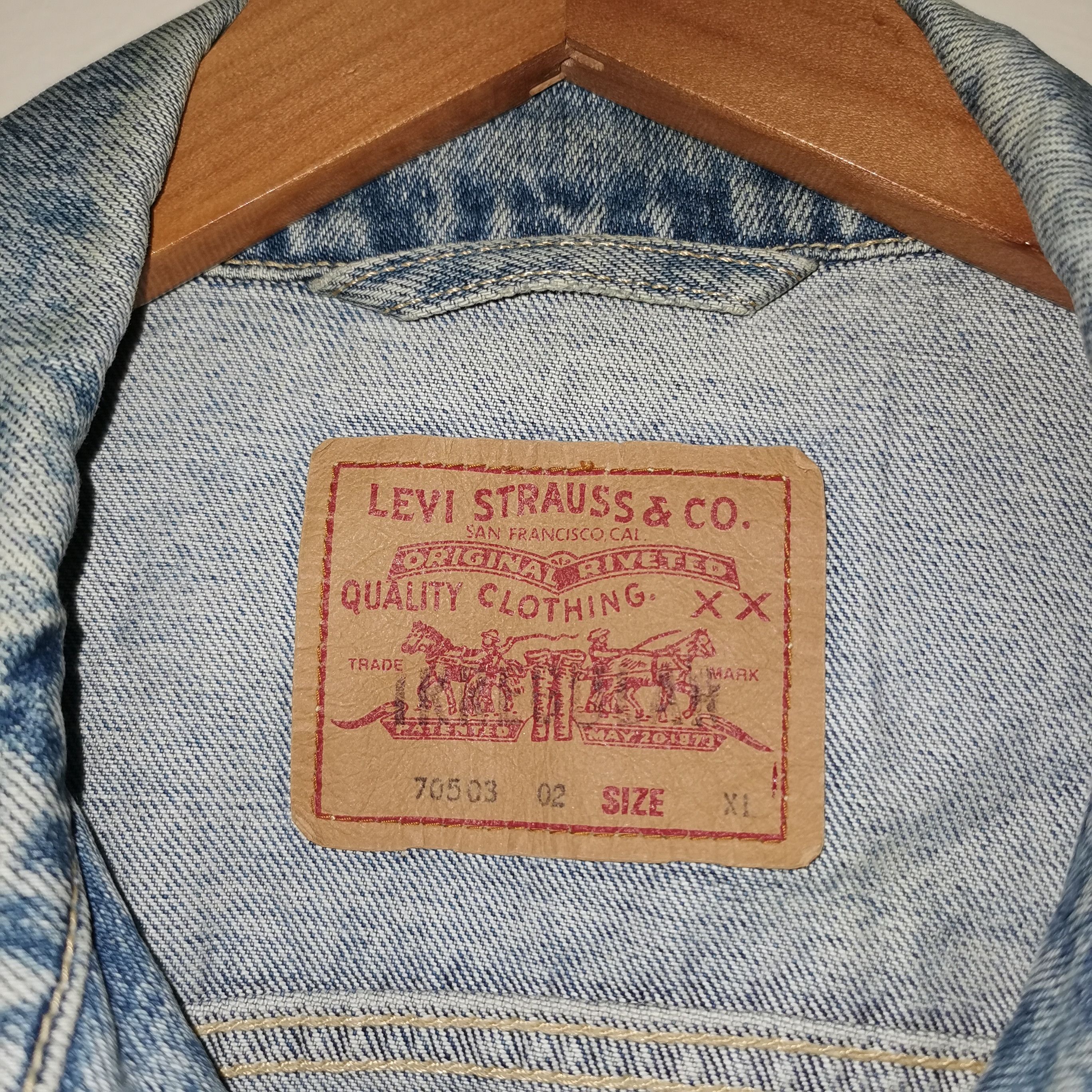 Levi's Vtg 1980s Levi's strauss double XX regular red tab Size US XL / EU 56 / 4 - 7 Thumbnail