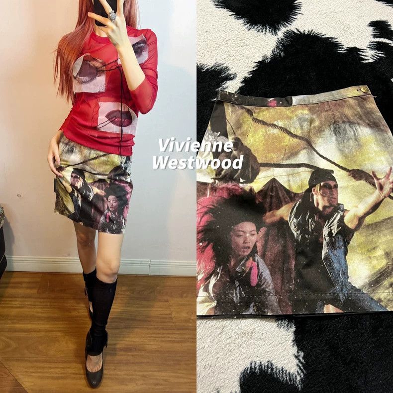Vivienne Westwood Vivienne Westwood Portrait Print Skirt Size 27" / US 4 / IT 40 - 1 Thumbnail