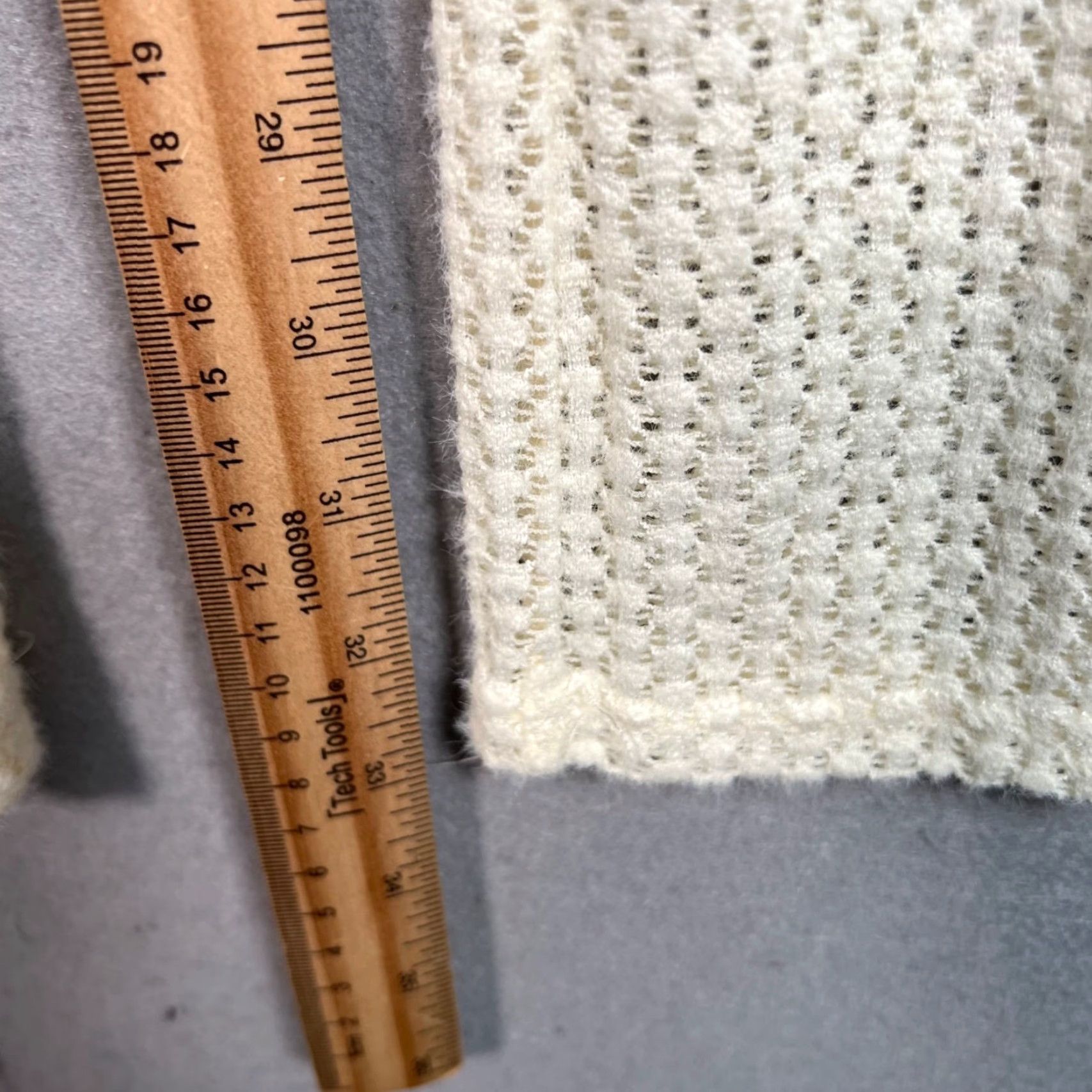 Lioness VINTAGE Lioness Pants Women's Medium Cream Knit Flared Ankle Nylon Blend 30in Waist Size 32" / US 10 / IT 46 - 7 Thumbnail