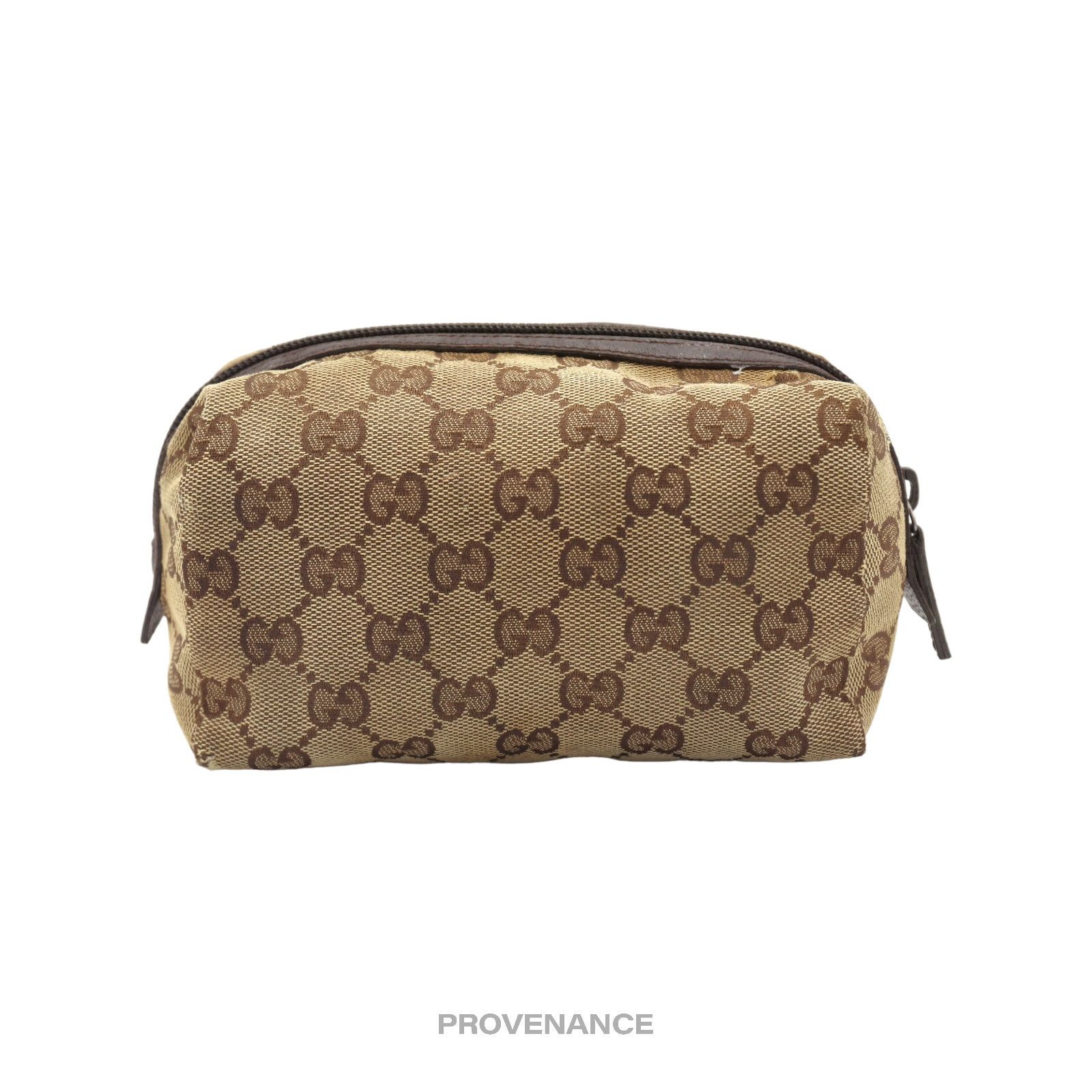 Gucci 🔴 Gucci Zip Pouch - GG Canvas Brown Size ONE SIZE - 2 Thumbnail