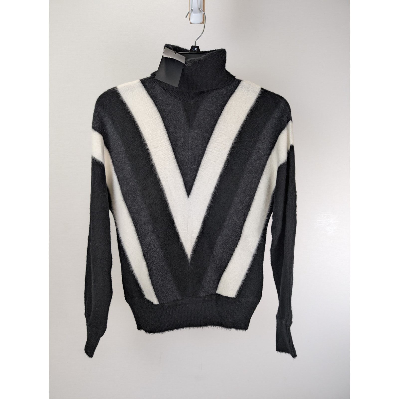 Saint Laurent Paris o1rshd1 graphic-print wool jumper sweater Sweatshirt Size US M / EU 48-50 / 2 - 2 Thumbnail