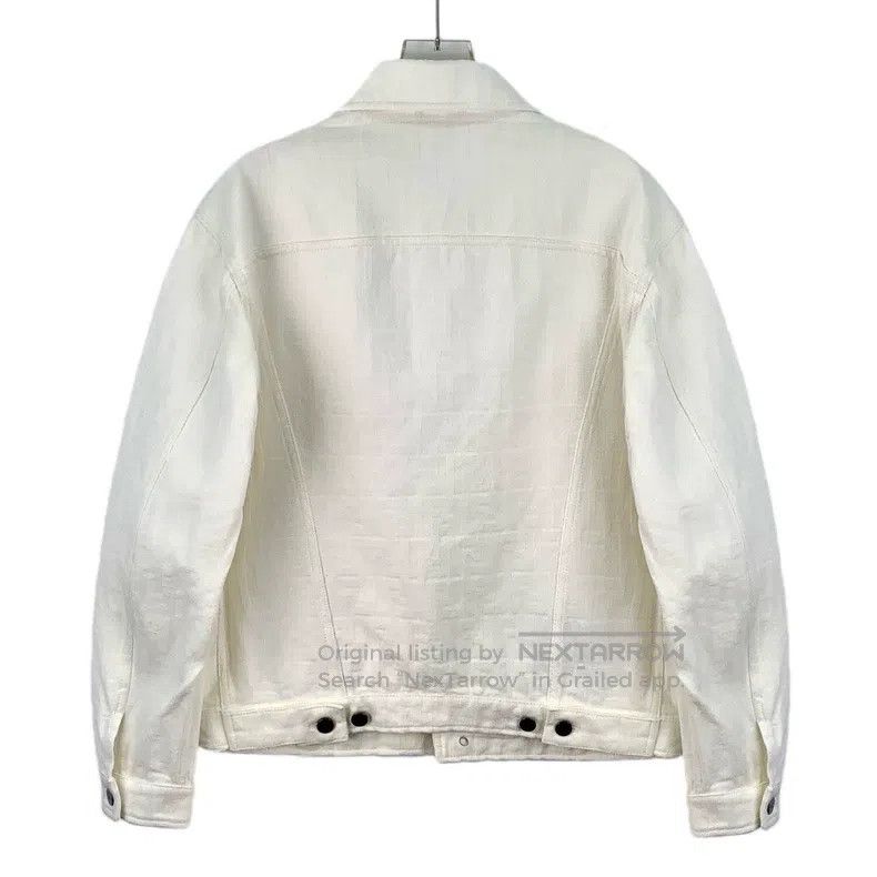 Fendi Fendi White logo jacquard all-over print cotton collar sin Size US S / EU 44-46 / 1 - 2 Thumbnail