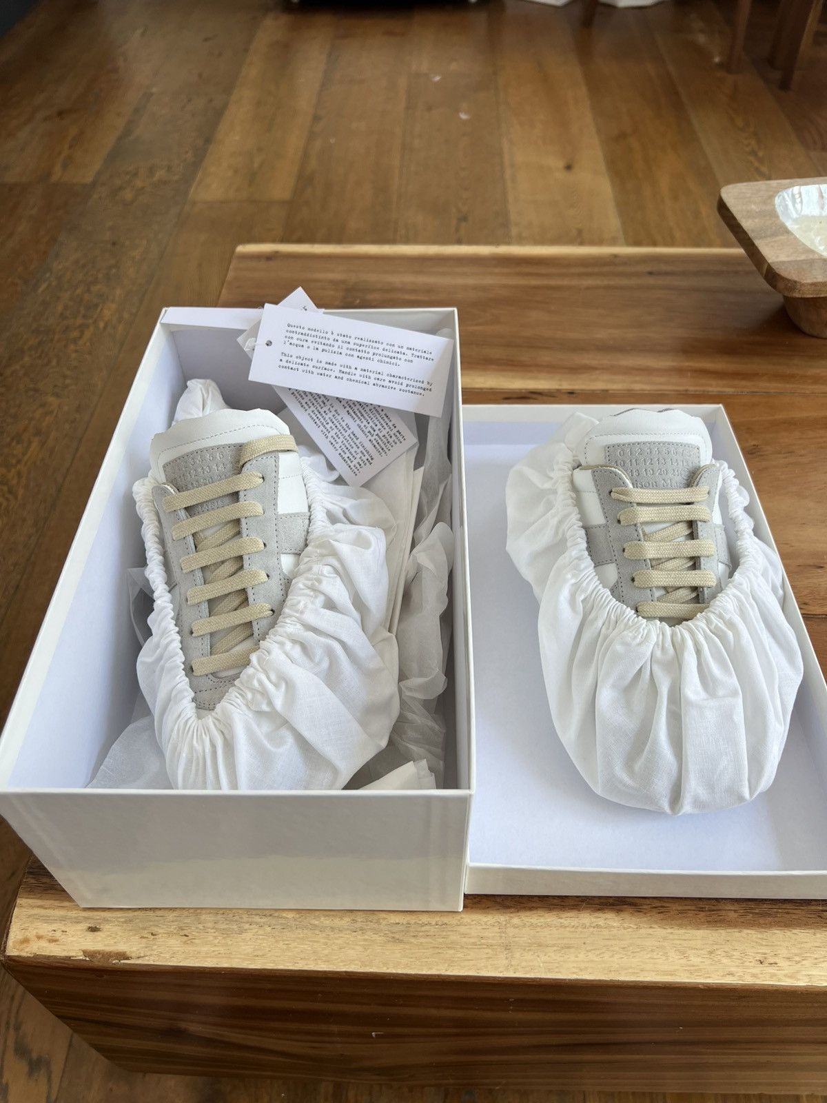 Maison Margiela Maison Margiela Replica leather sneakers 36/5 White Grey Size US 6.5 / IT 36.5 - 15 Thumbnail