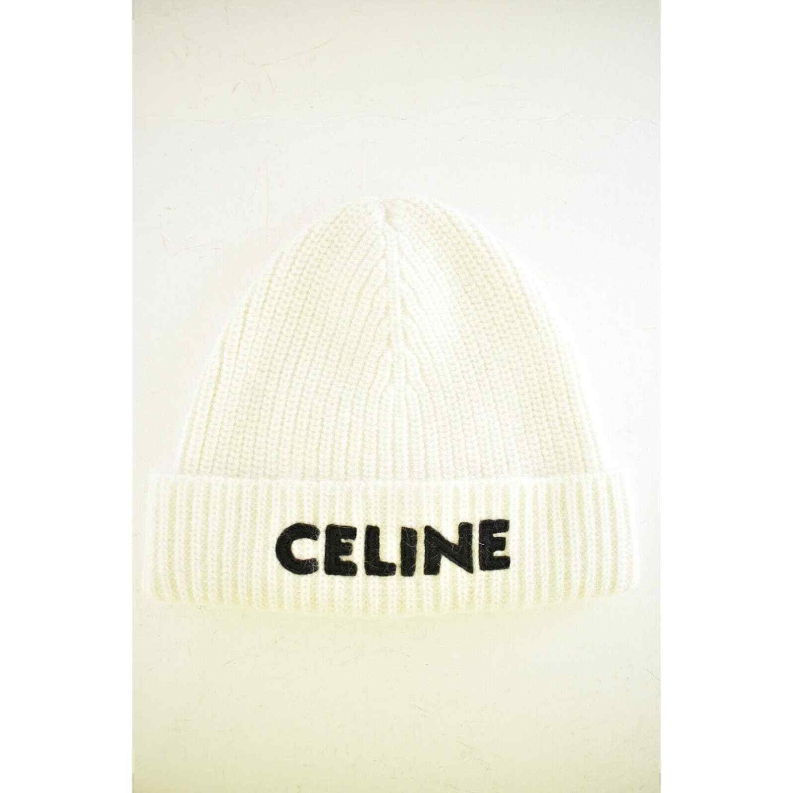 Celine Celine Paris Laine Knit Wool Embroidered Cap Winter Hat Size ONE SIZE - 6 Thumbnail