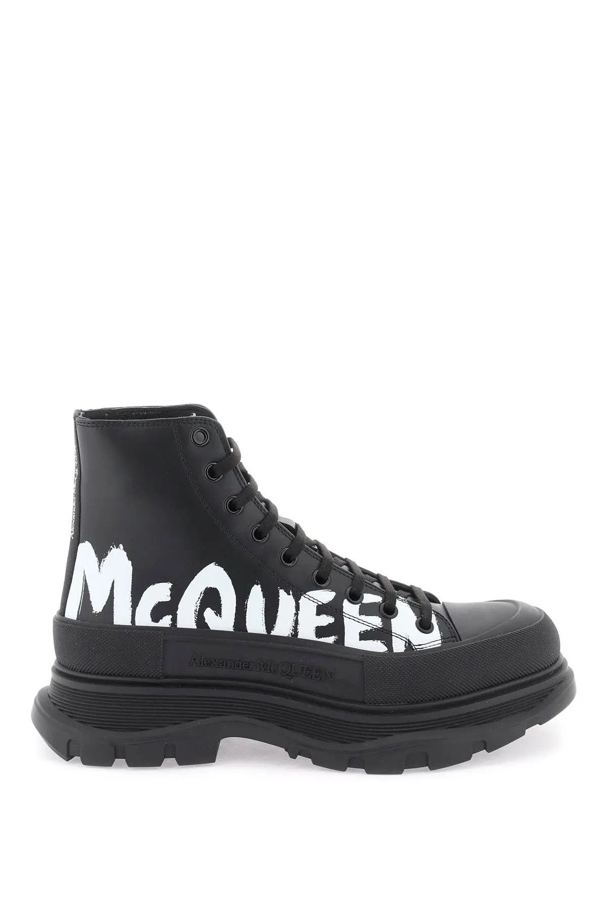 image of Alexander Mcqueen O1S22I1N1223 Ankle Boots In White Black, Men's (Size 7)