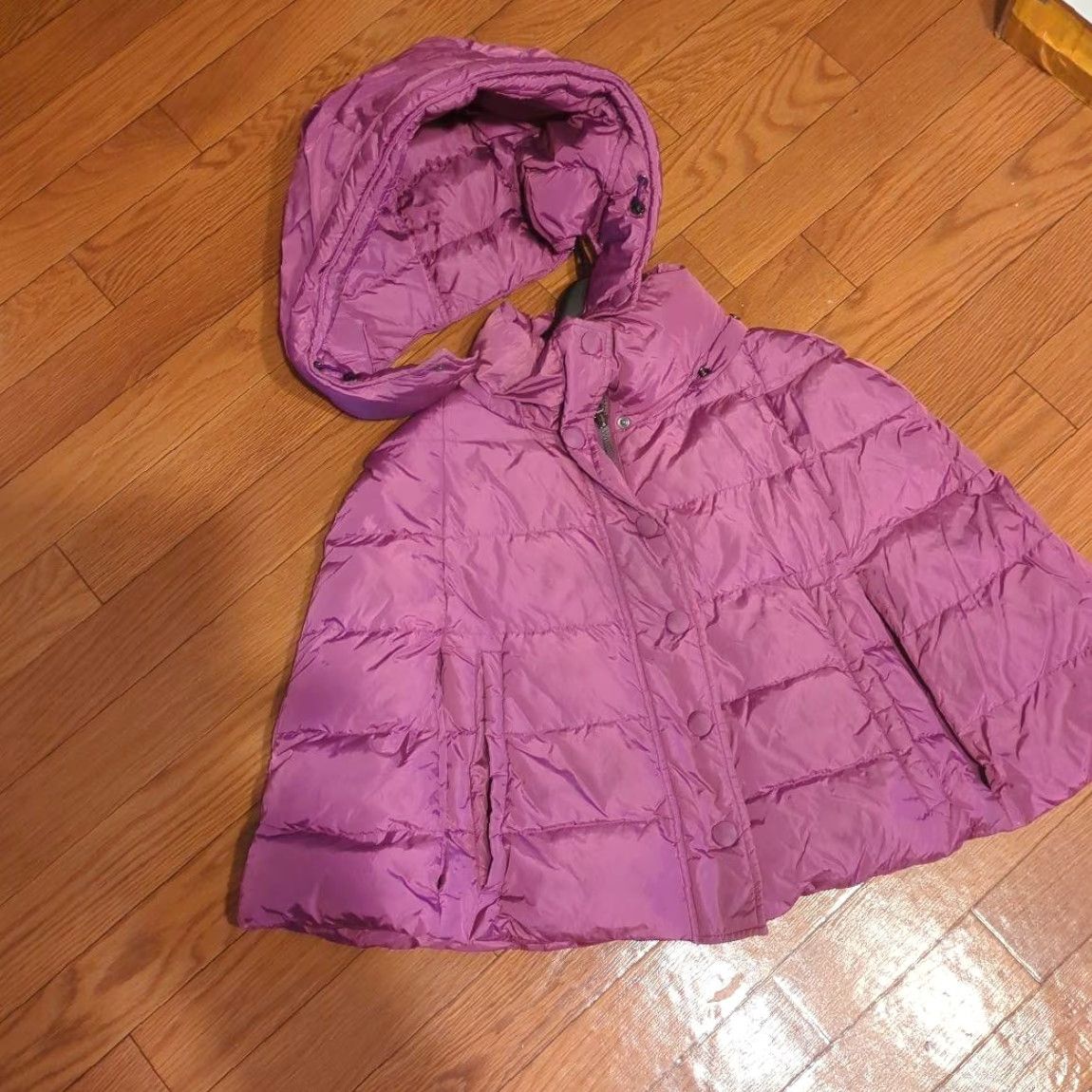 Max Mara MAXMARA WEEKEND Hooded Down Poncho Purple L Womens Size L / US 10 / IT 46 - 3 Thumbnail
