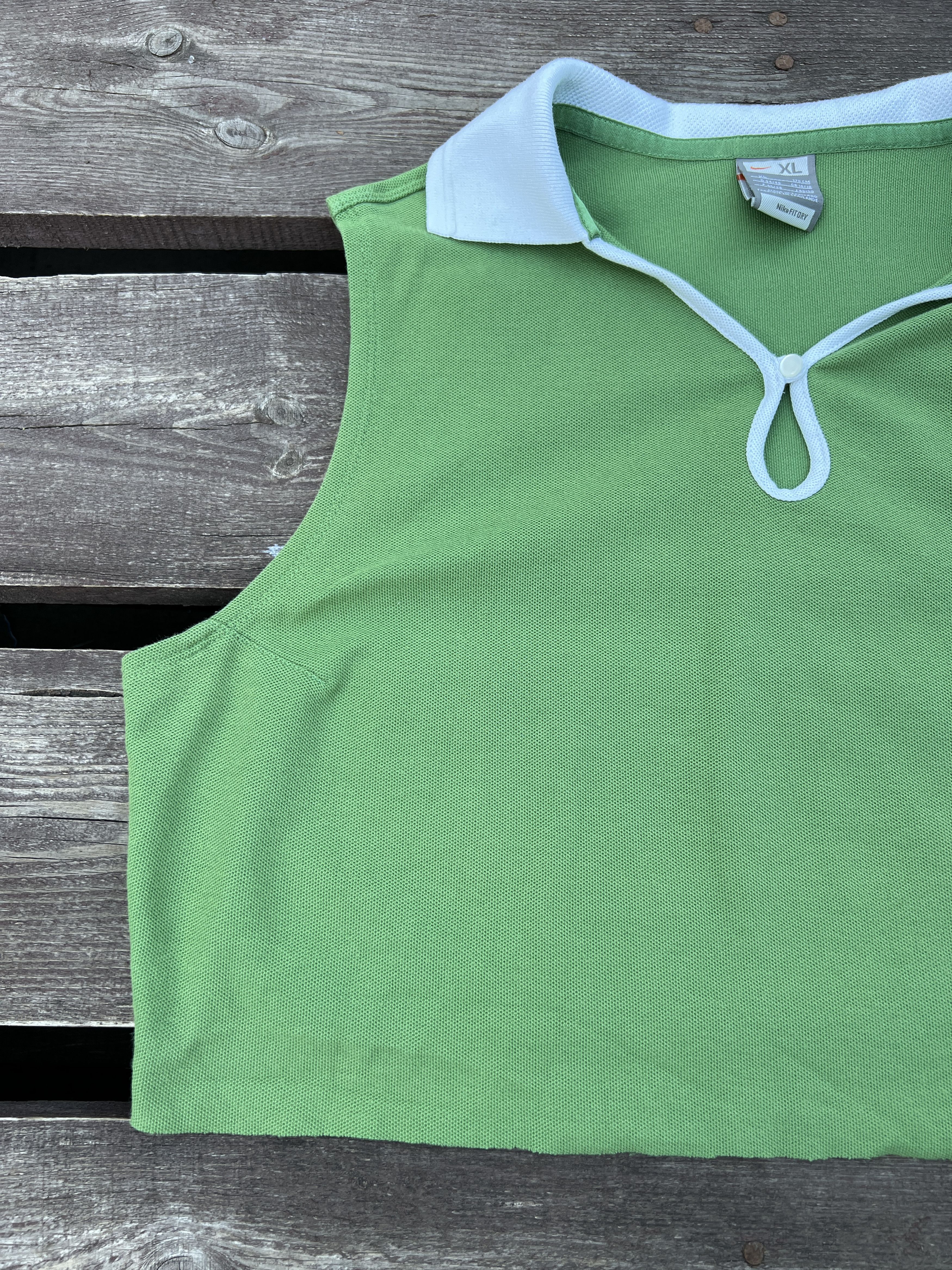 Nike Nike Vintage 90s Green Crop Top Custom Polo Shirt Size XL / US 12-14 / IT 48-50 - 5 Thumbnail