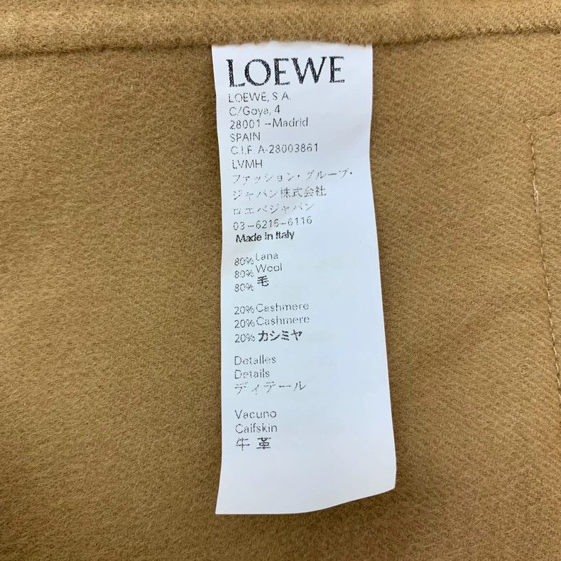 Loewe Loewe Dark brown logo leather card wool collar long sleeve Size M / US 6-8 / IT 42-44 - 8 Thumbnail