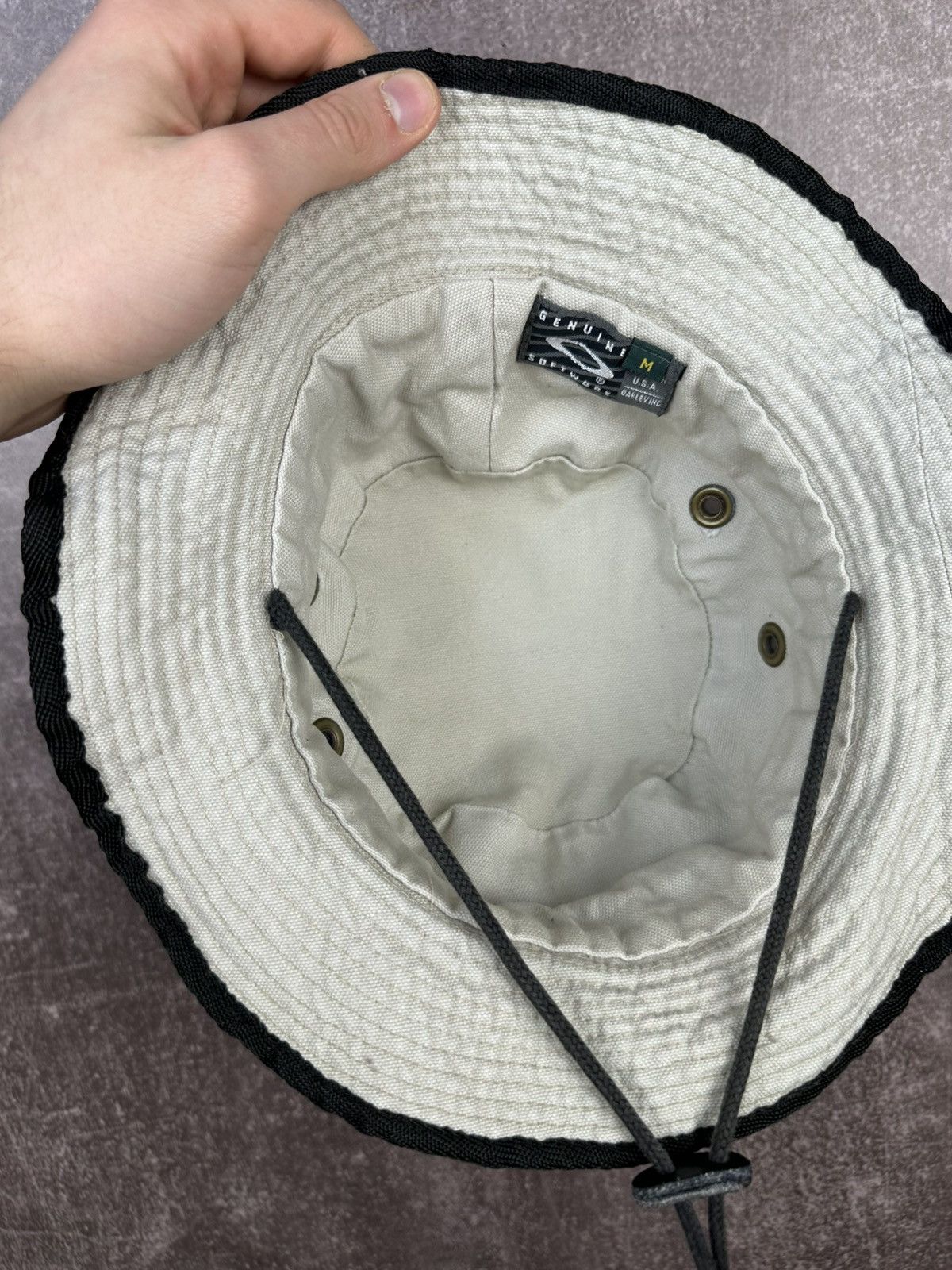Oakley Vintage 90s oakley bucket hat cap big logo fleace Size ONE SIZE - 5 Thumbnail