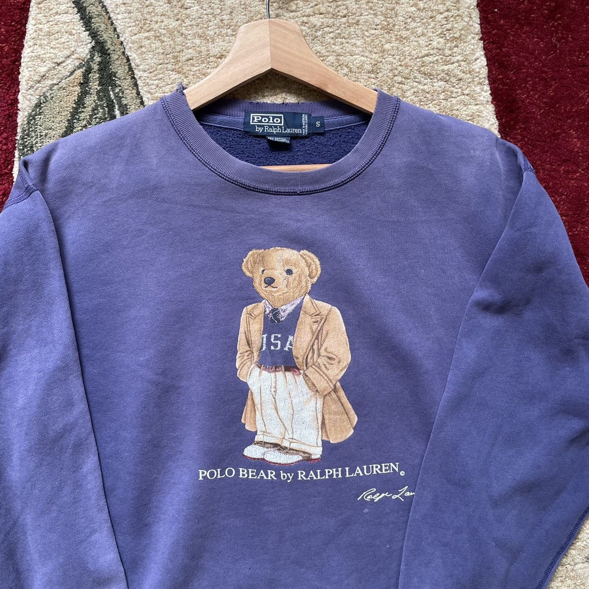 Polo Ralph Lauren × Vintage Vintage Polo Bear Polo Ralph Lauren Sweatshirt Size US S / EU 44-46 / 1 - 3 Thumbnail