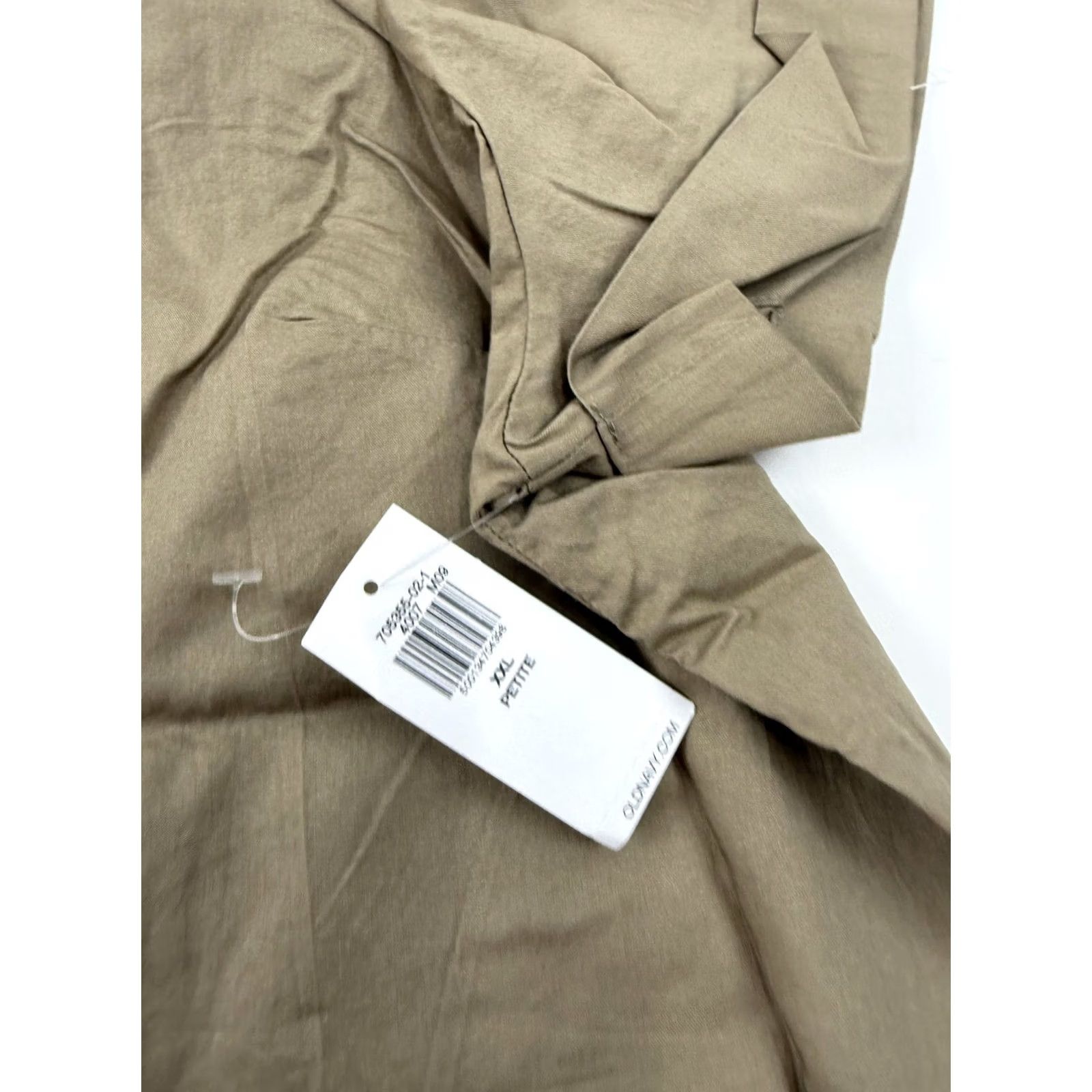 Old Navy Old Navy Shirt Dress Womens XXL Petite Beige Short Sleeve Button Front Dress Size XXL / US 16-18 / IT 52-54 - 2 Thumbnail
