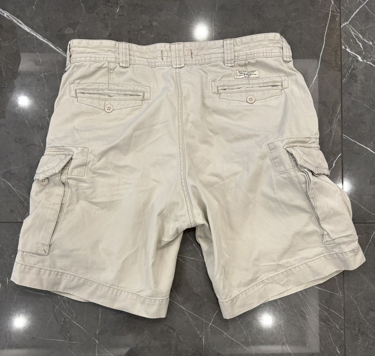 Polo Ralph Lauren Vintage Polo Ralph Lauren Chino Cargo Shorts Beige Tan 38 Size US 38 / EU 54 - 1 Thumbnail