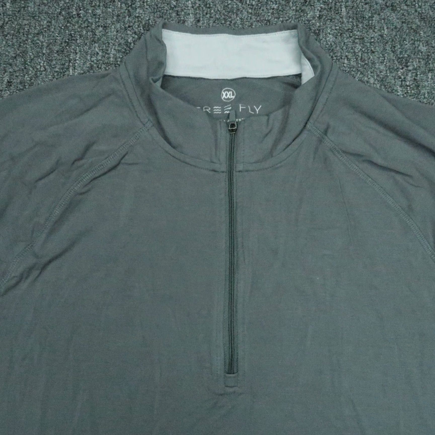 Vintage Free Fly Pullover Shirt Mens 2XL Gray 1/4 Zip Performance Bamboo Long Sleeve Running Golf Hiking Activewear Size US XXL / EU 58 / 5 - 2 Thumbnail