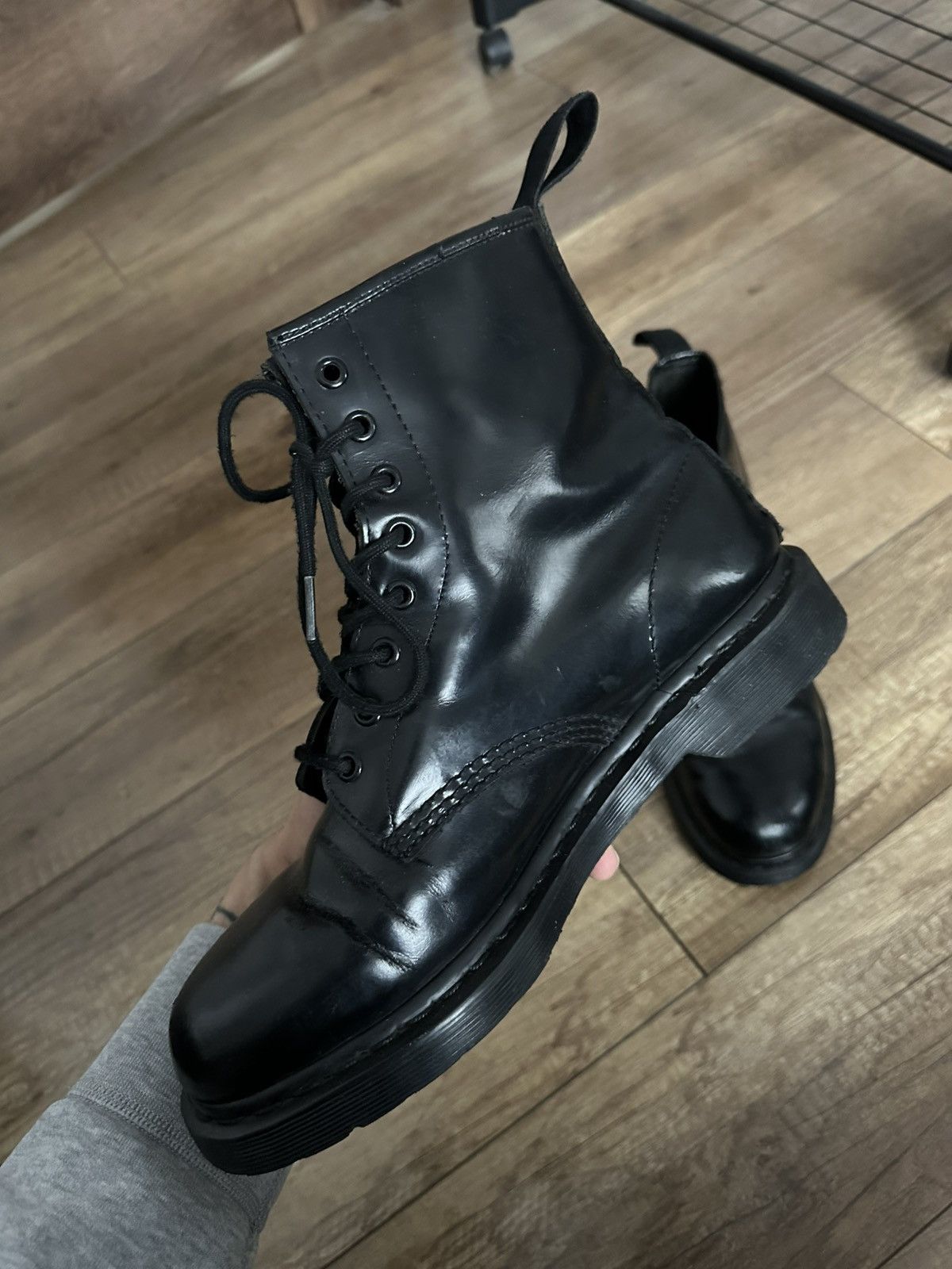 Dr. Martens Dr Martens Black Leather Boots High Top Size US 10 / EU 43 - 6 Thumbnail