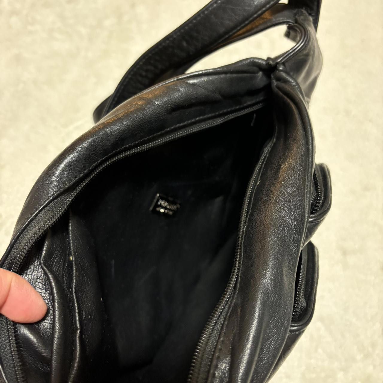 Designer Vintage Y2k Perlina Black Leather Bag Backpack Size ONE SIZE - 8 Thumbnail