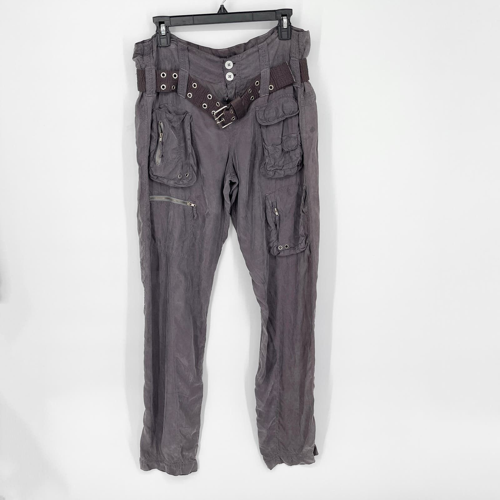 image of Pete & Greta By Johnny Was Y2K Cargo Pants New Size 6 Gray in Grey, Women's