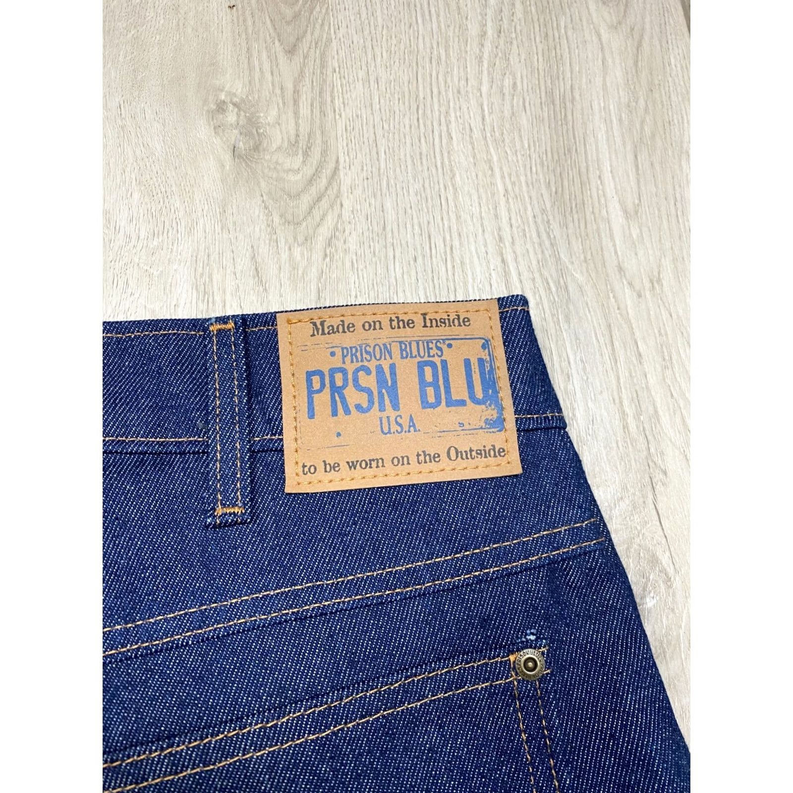 Vintage Prison Blues Jeans Vintage Baggy Denim Pants Workwear Size 38 Blue Cotton Denim Straight 32 Inseam Mens Size US 38 / EU 54 - 3 Thumbnail