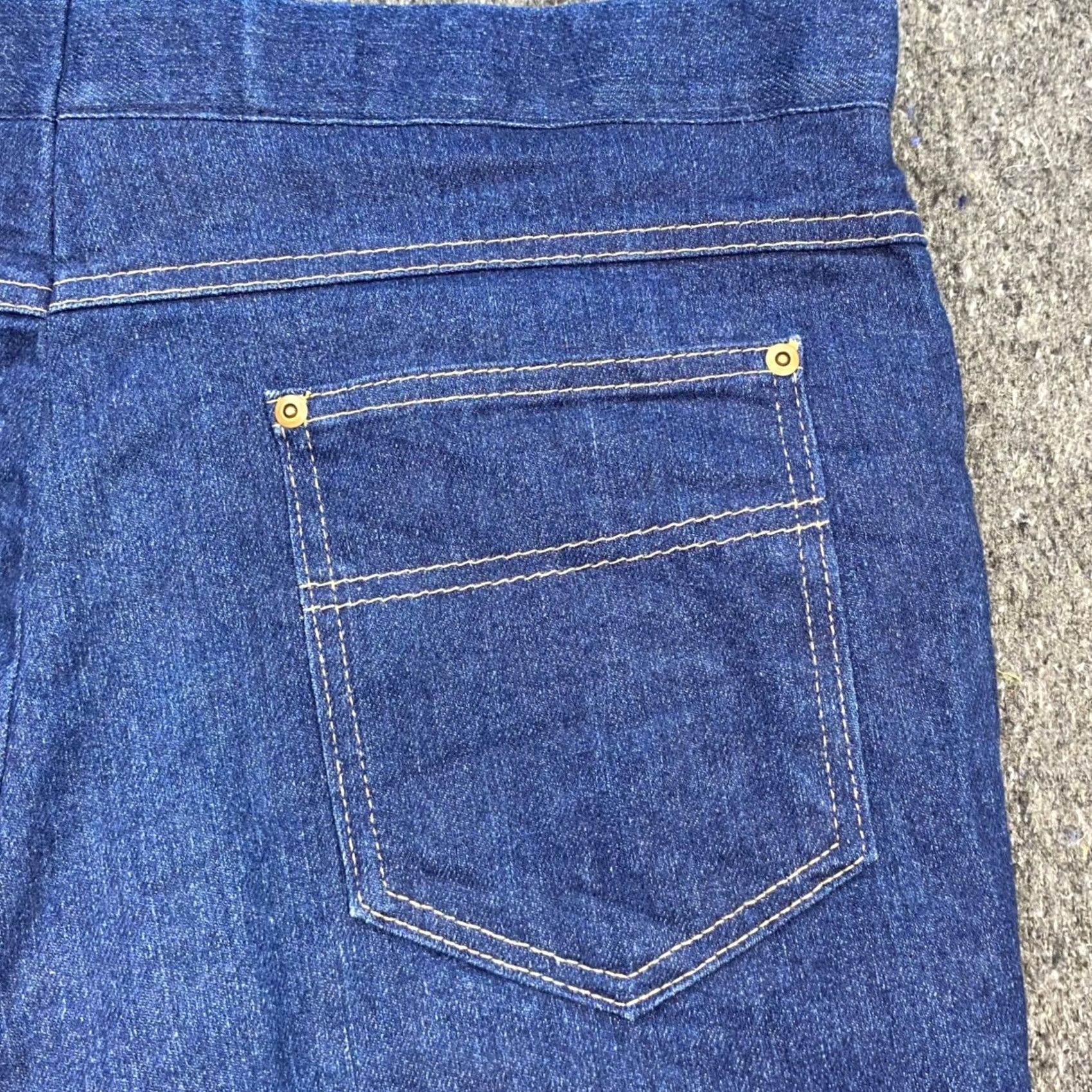 Denime VINTAGE Sansabelt Denim Trousers 36x30 Mens Blue Straight Leg Pants Size US 36 / EU 52 - 6 Thumbnail
