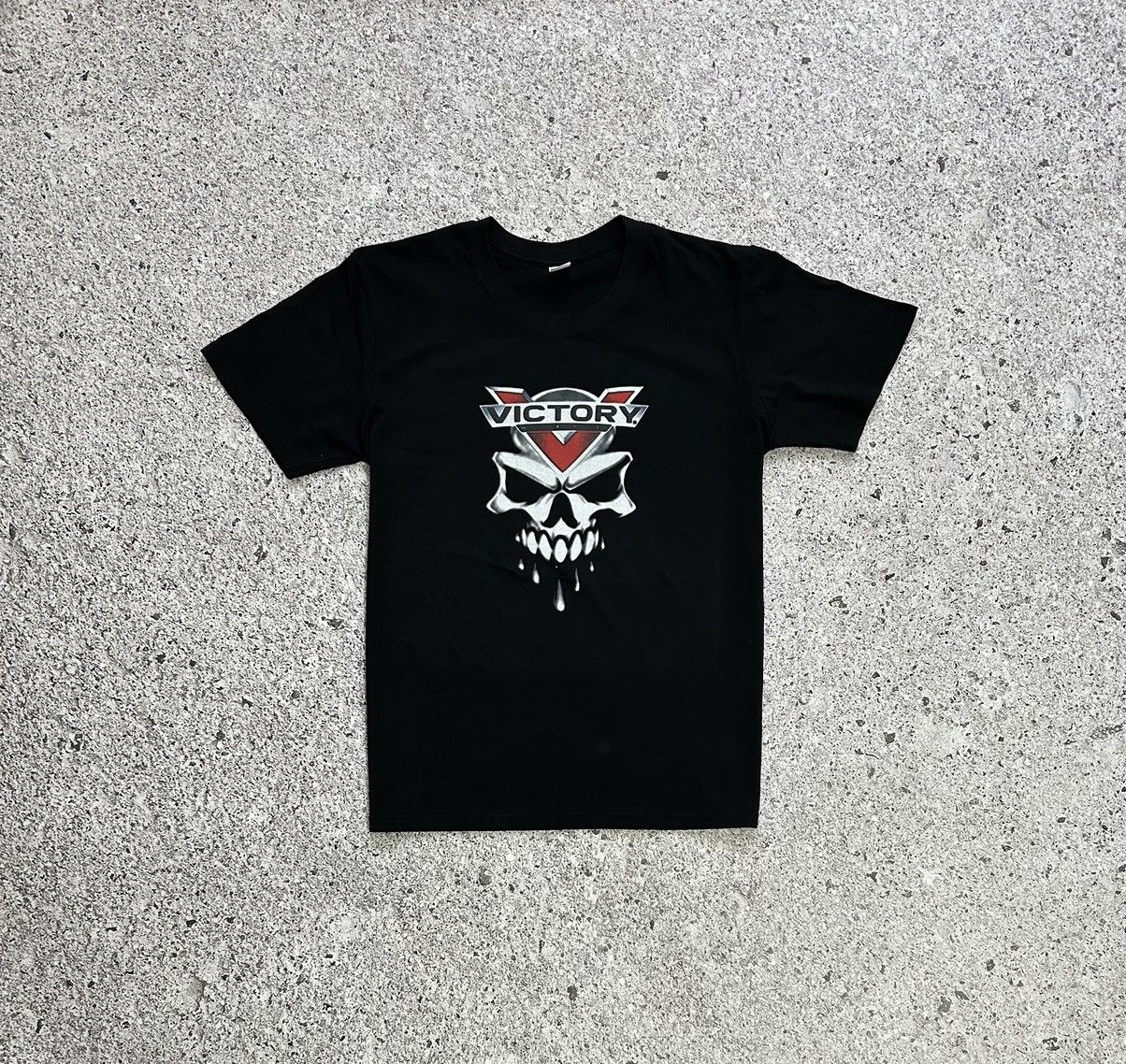 Band Tees × Vintage Vintage Victory Motorcycle USA Retro Bike T-Shirt Size US XL / EU 56 / 4 - 1 Thumbnail