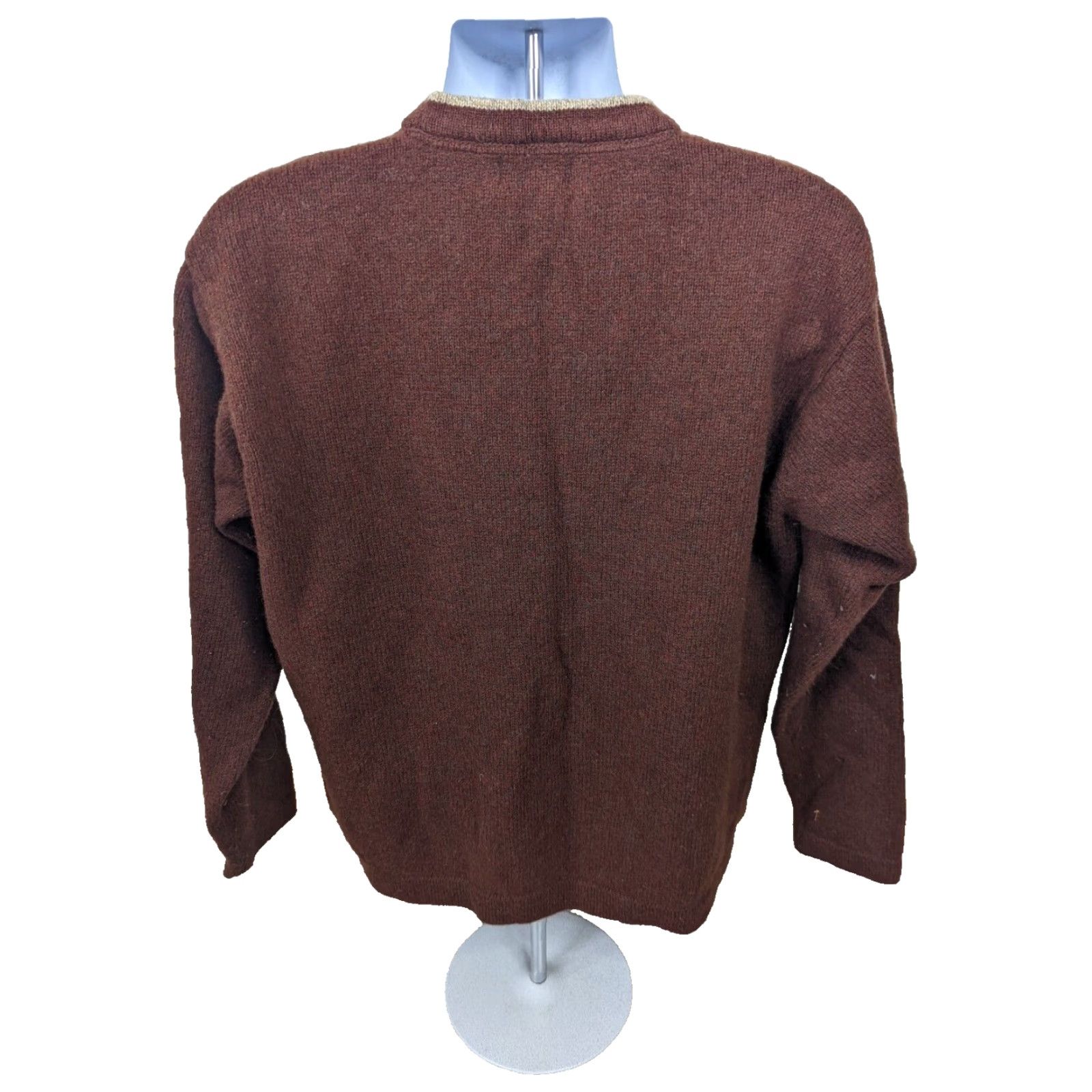 Vintage VINTAGE Woolrich Men Sweater XL Crew Neck Dark Terracotta Brown S11 Size US XL / EU 56 / 4 - 3 Thumbnail