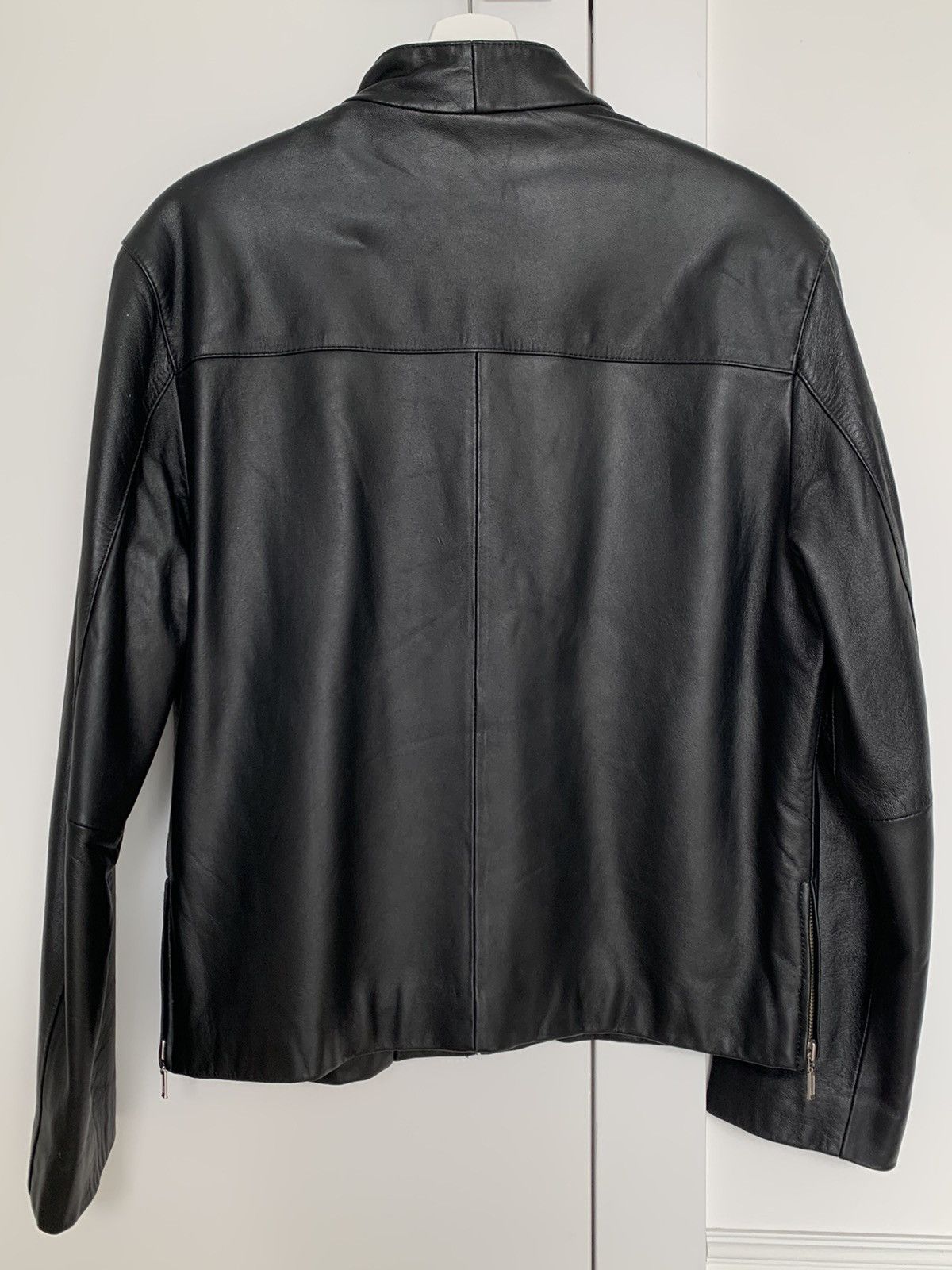 Leather Black leather Jacket casual classic style Size US M / EU 48-50 / 2 - 7 Thumbnail