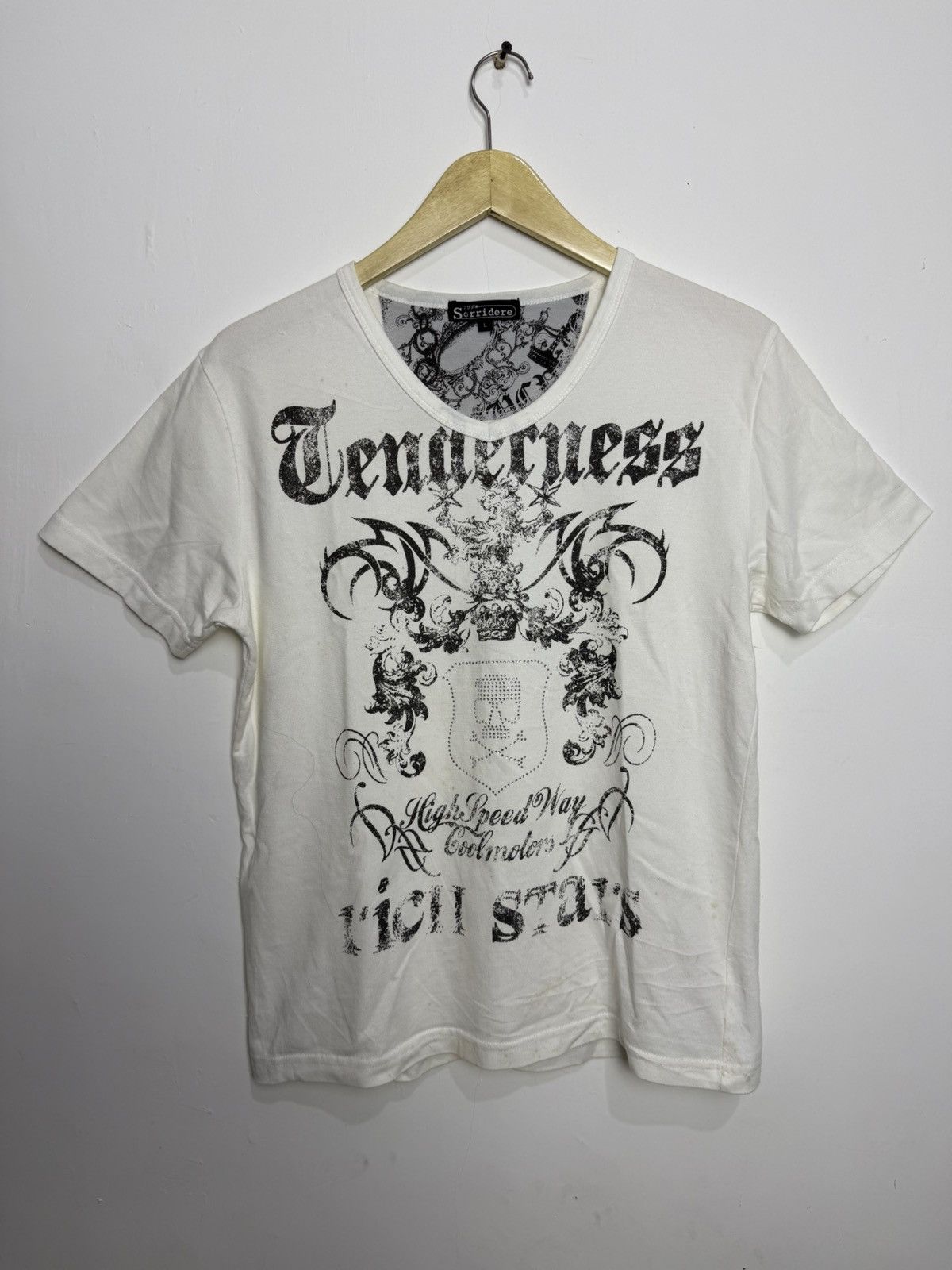 Jean Paul Gaultier SS00 Jean Paul Gaultier Gothic Metal Logo White