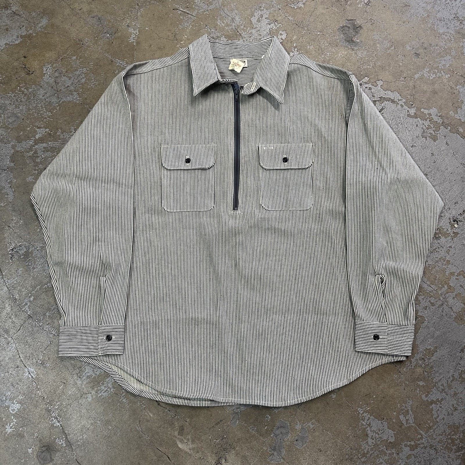 FiveBrother × Vintage NWT Vintage Five Brother Pinstripe Longsleeve Shirt 2XL Size US XXL / EU 58 / 5 - 2 Thumbnail
