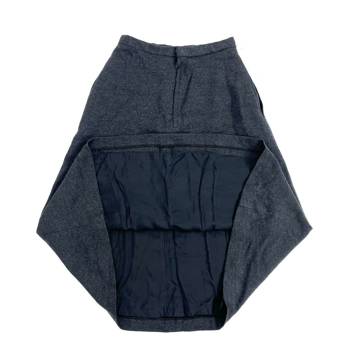 Comme des Garcons 1990s Vintage Comme Des Garcons CDG Midi Skirt Charcoal Size 25" / US 0 / IT 36 - 10 Thumbnail
