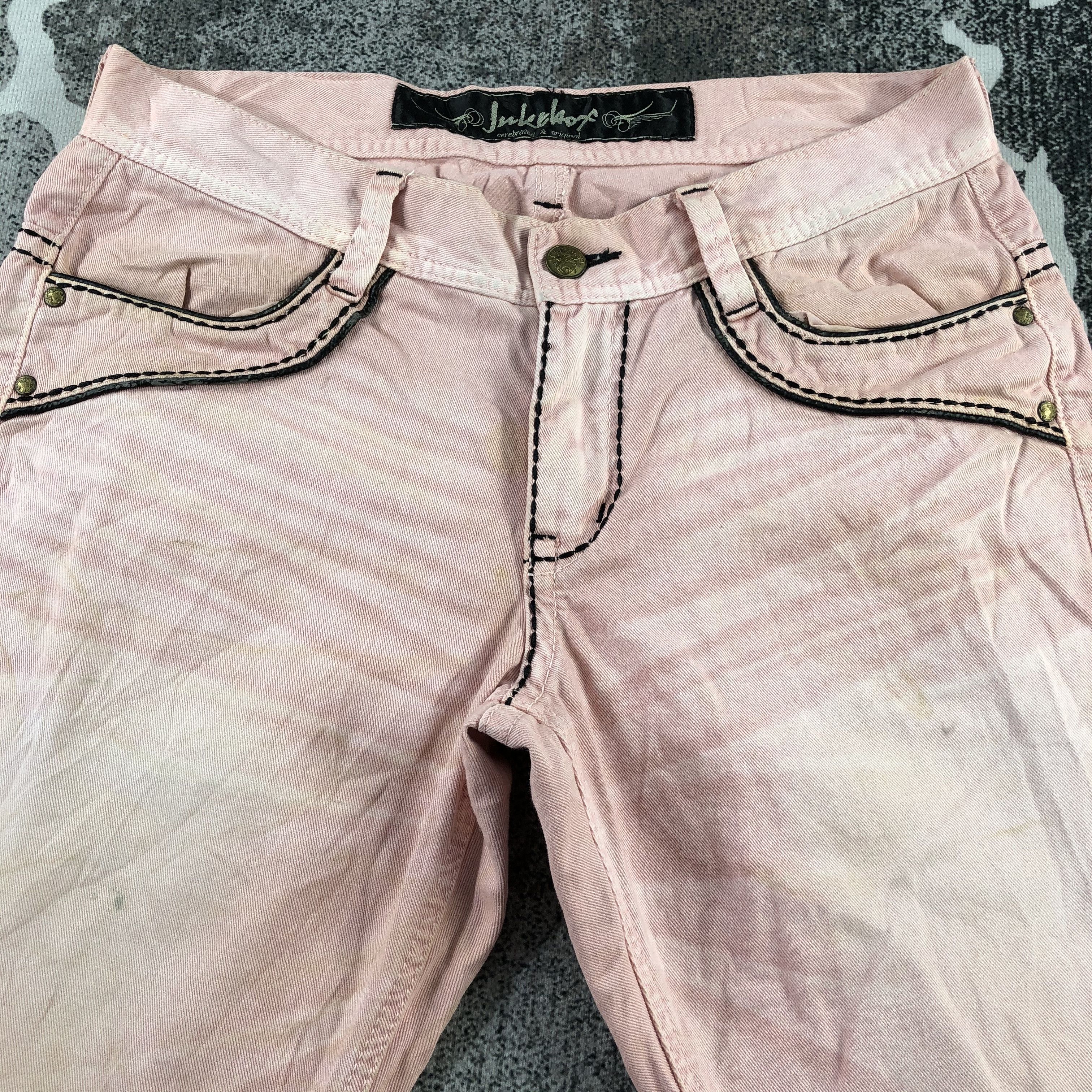 Japanese Brand Juke Box Jeans Faded Pink Denim KJ1295 Size US 32 / EU 48 - 3 Thumbnail