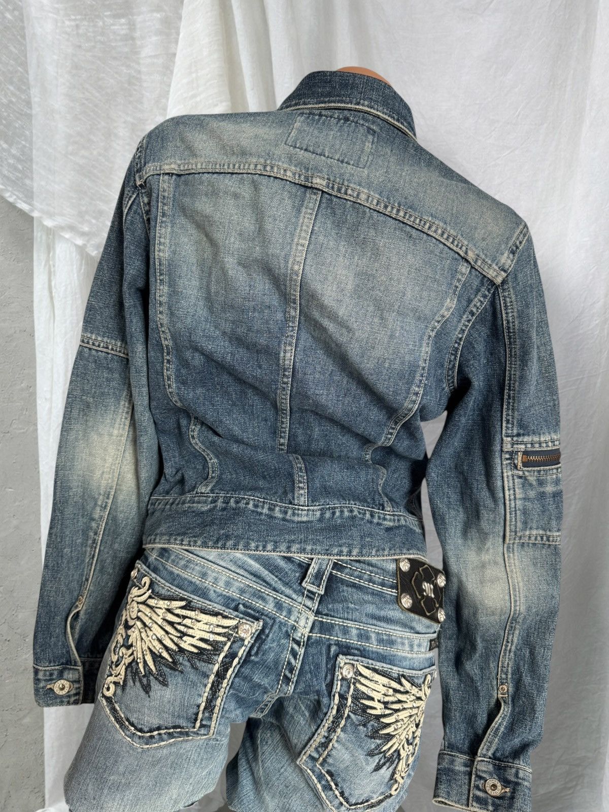 Guess Guess Vintage Washed Denim Zip Jacket Size M / US 6-8 / IT 42-44 - 7 Thumbnail
