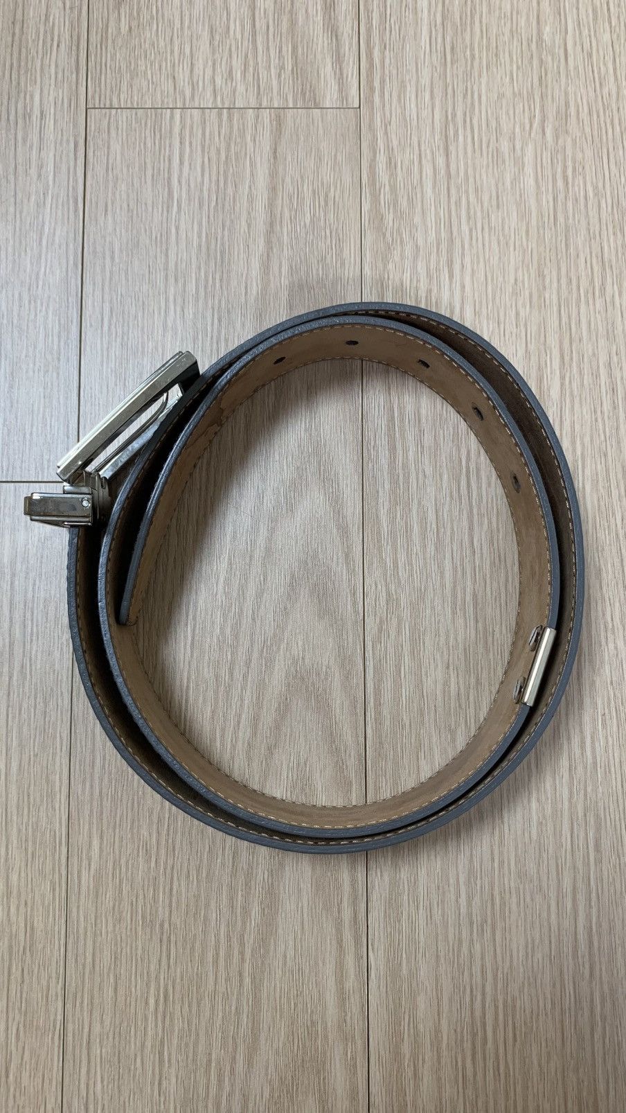 Dolce & Gabbana Dolce & Gabbana FW 2007 Silver Brushed Runway Belt Size 28 - 15 Thumbnail